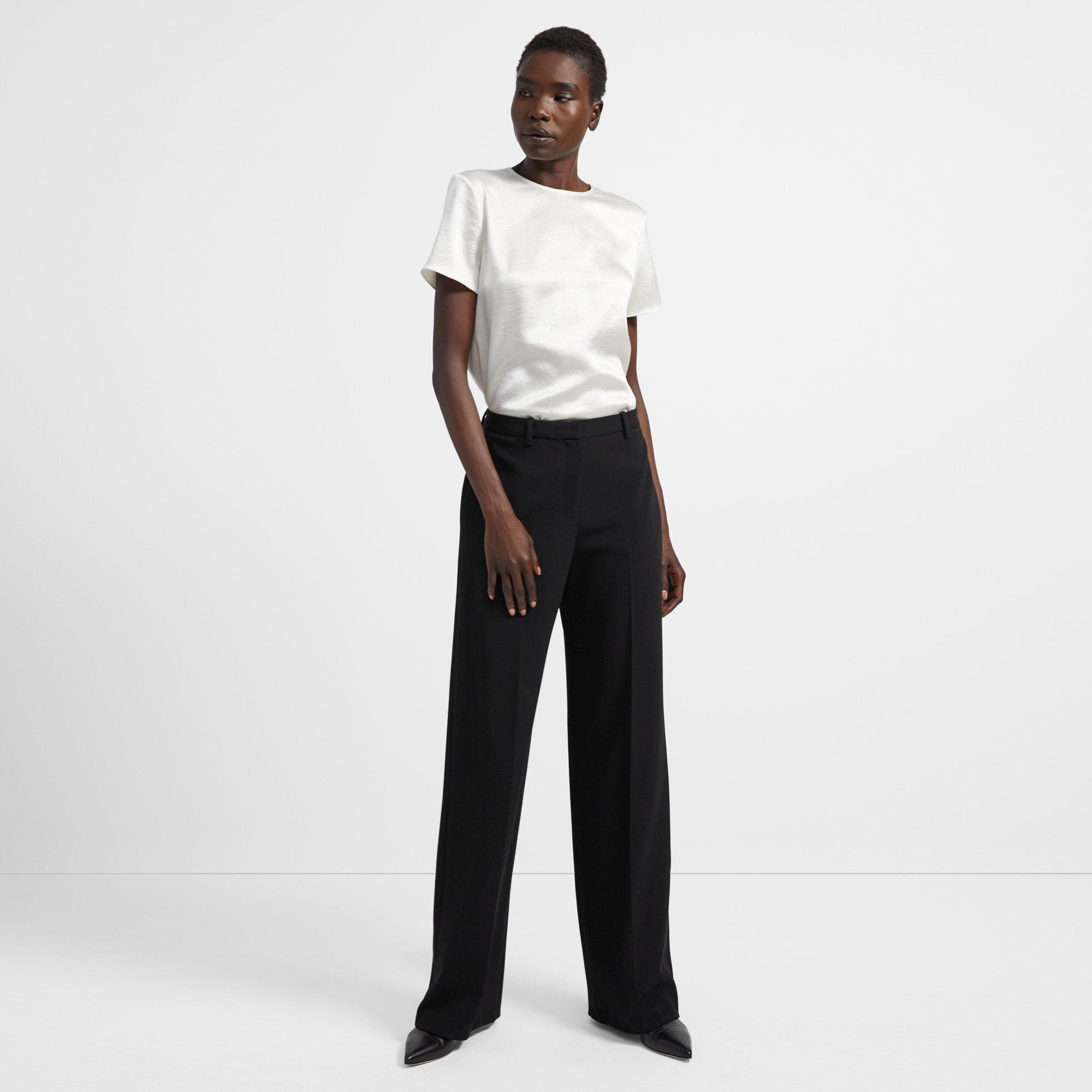 Woven Tee in Double Sateen
