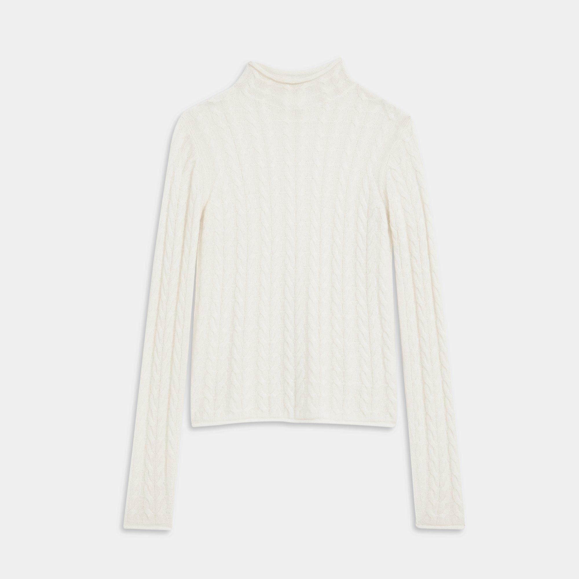 Women's Mock Turtleneck Cashmere-Like Pullover Sweater - Universal Thread™  White XS