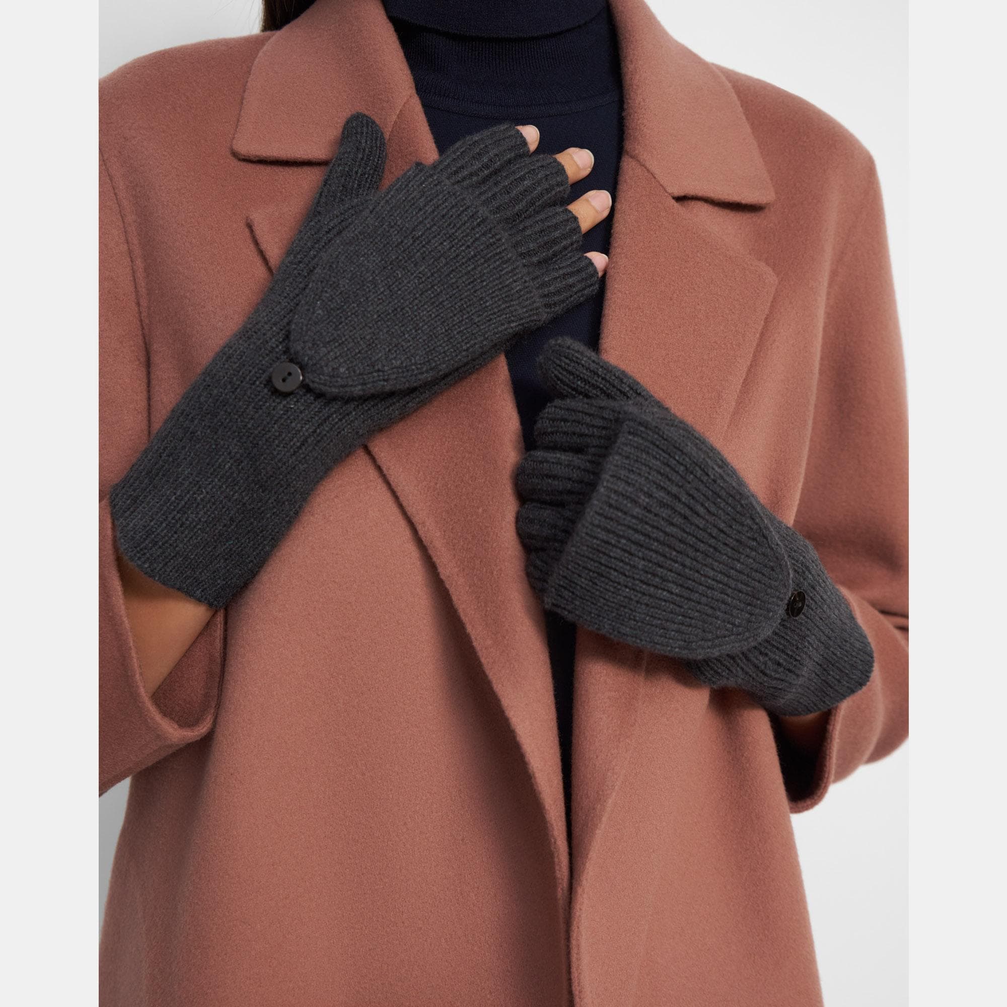 Fold-Back Gloves in Cashmere
