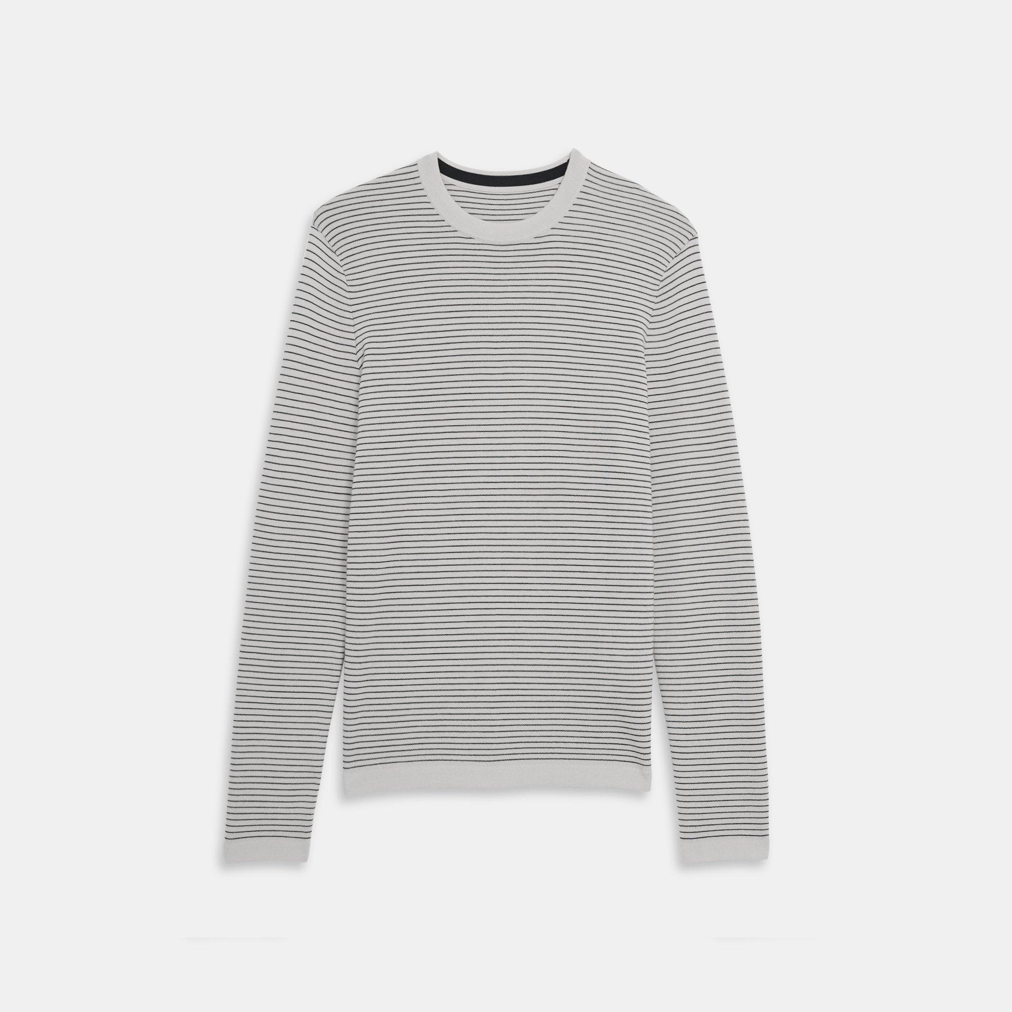 Crewneck Sweater in Striped Merino Wool