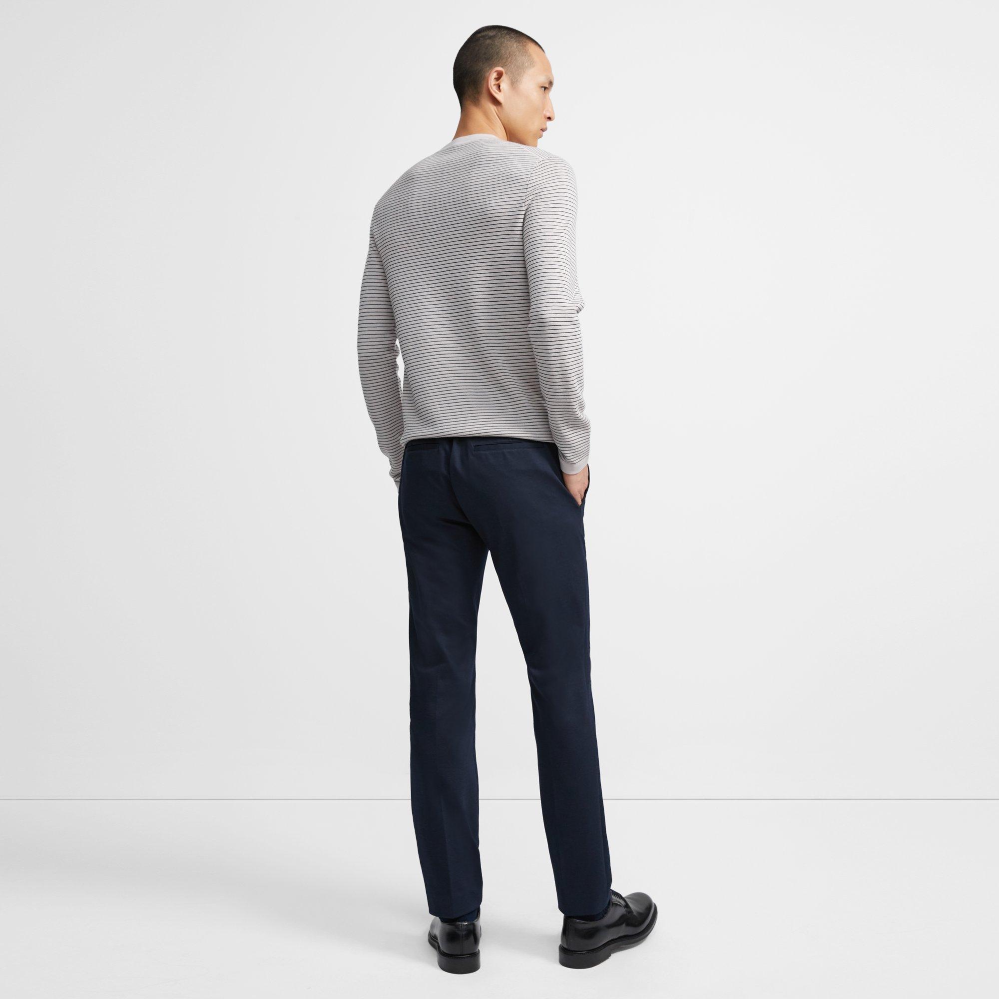 Crewneck Sweater in Striped Merino Wool