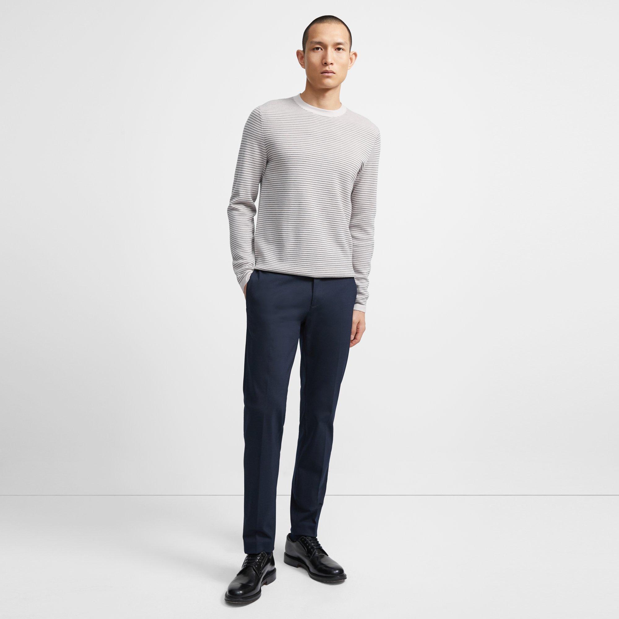 Crewneck Sweater in Striped Merino Wool