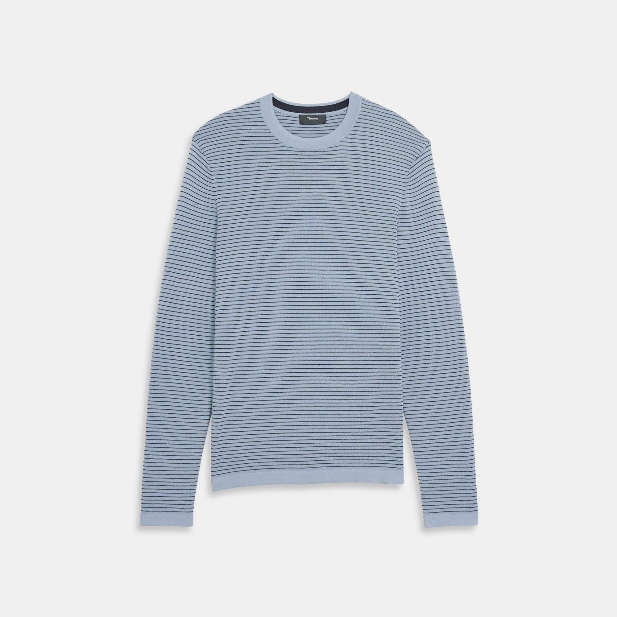 Crewneck Sweater in Striped Merino Wool