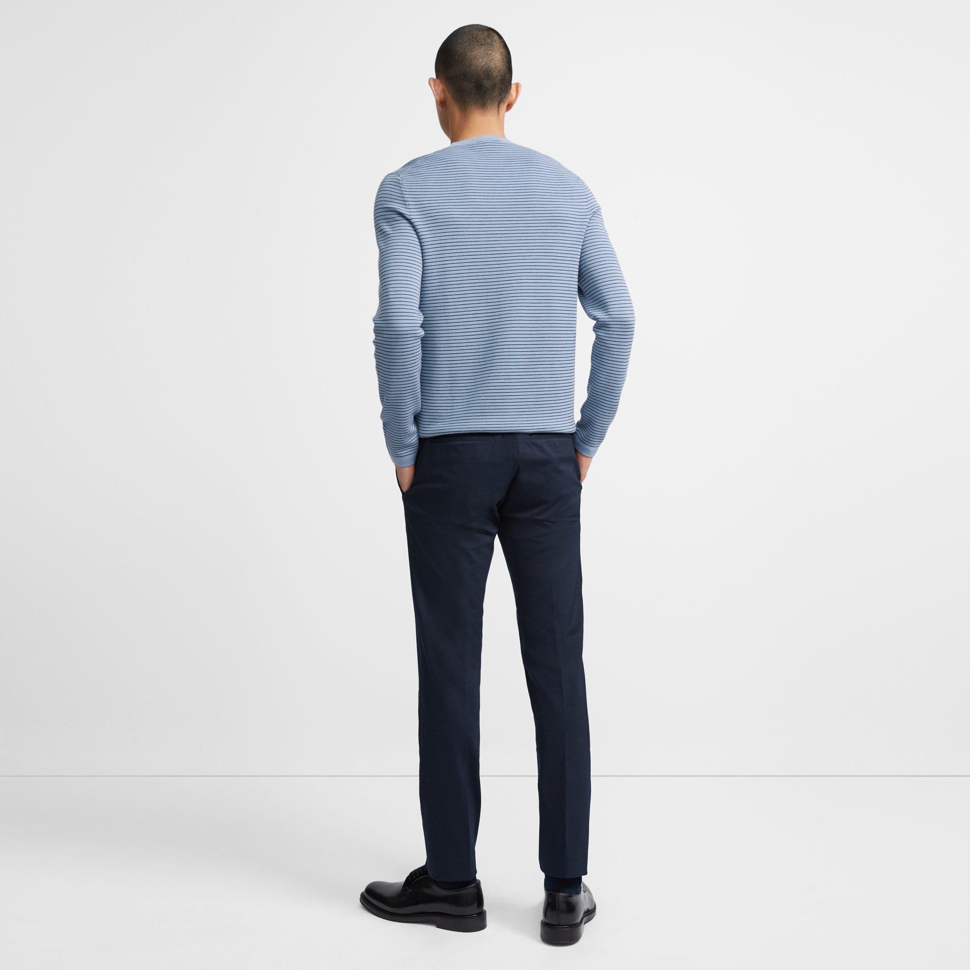 Crewneck Sweater in Striped Merino Wool