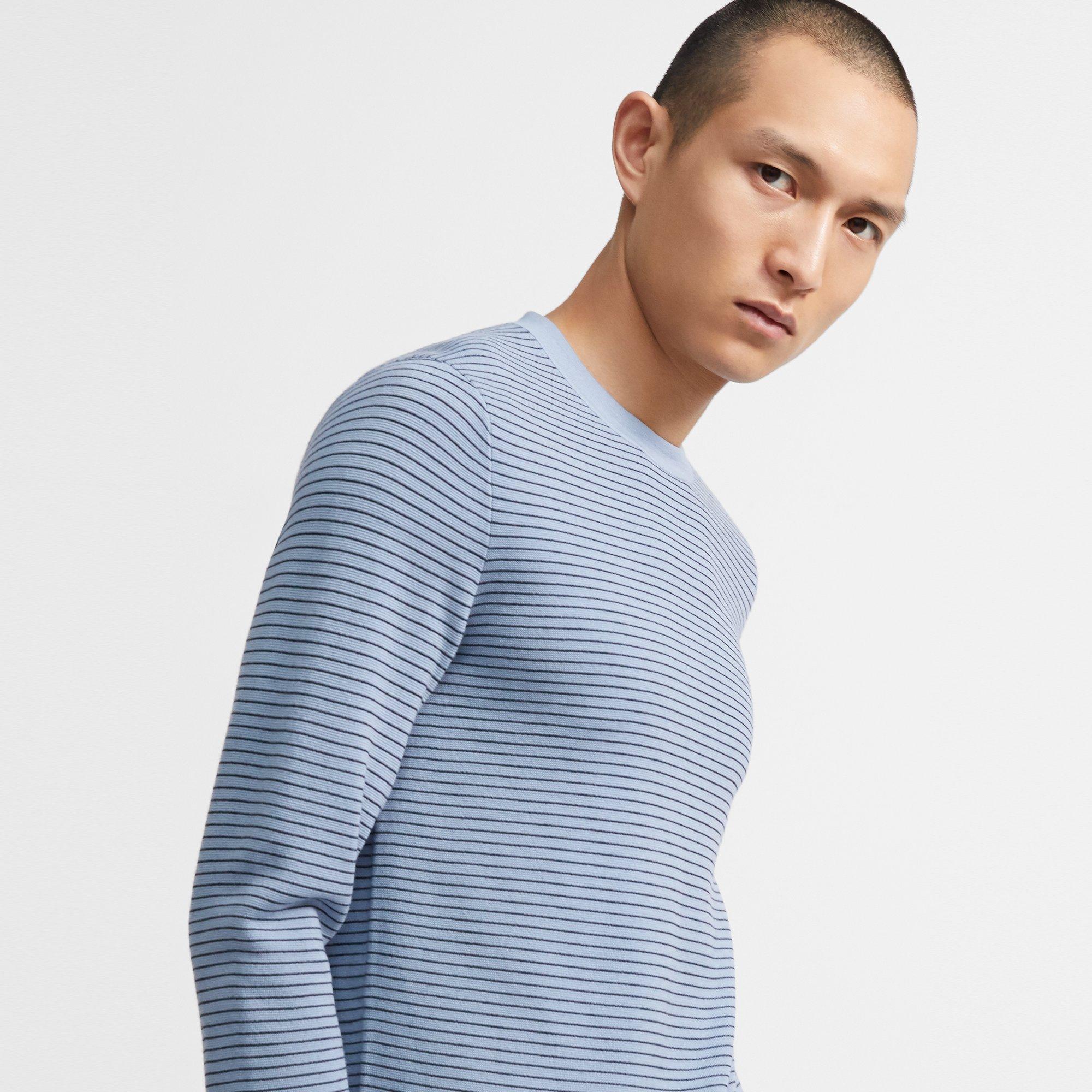 Crewneck Sweater in Striped Merino Wool
