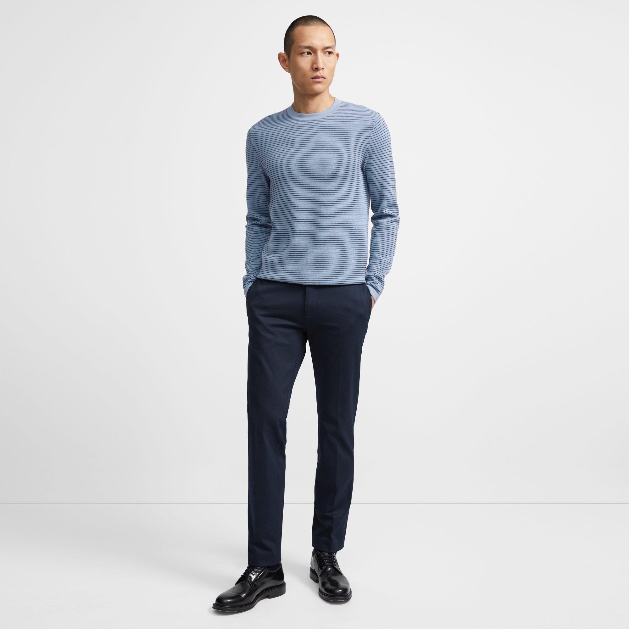 Crewneck Sweater in Striped Merino Wool