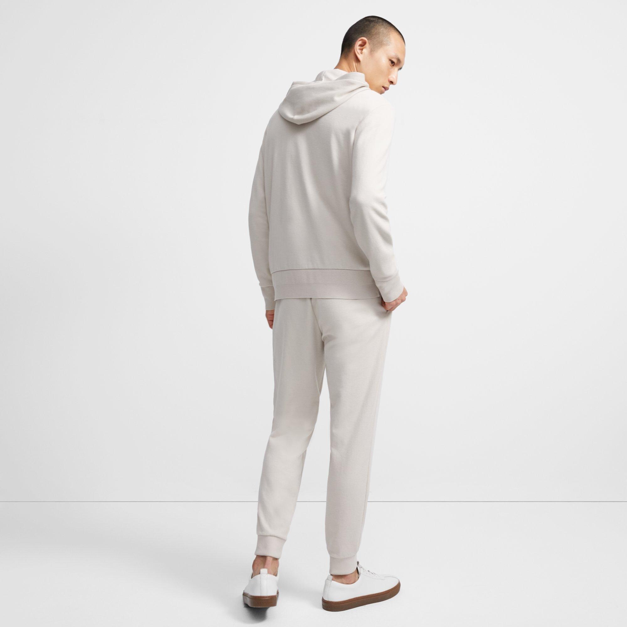 Zip Hoodie in Waffle Knit Organic Cotton
