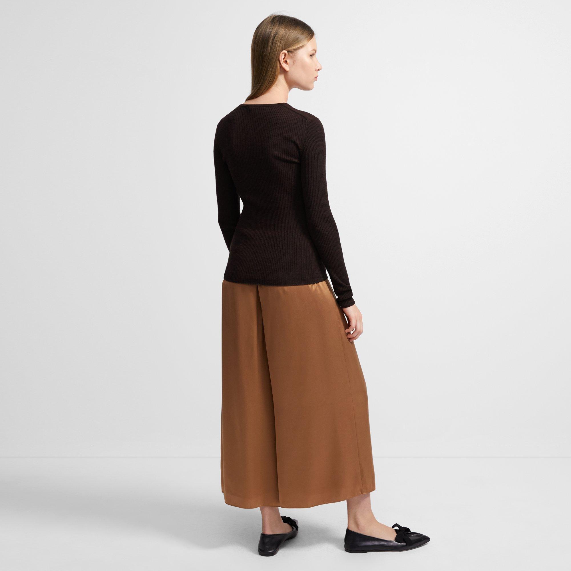 Pull-On Pant in Washed Satin