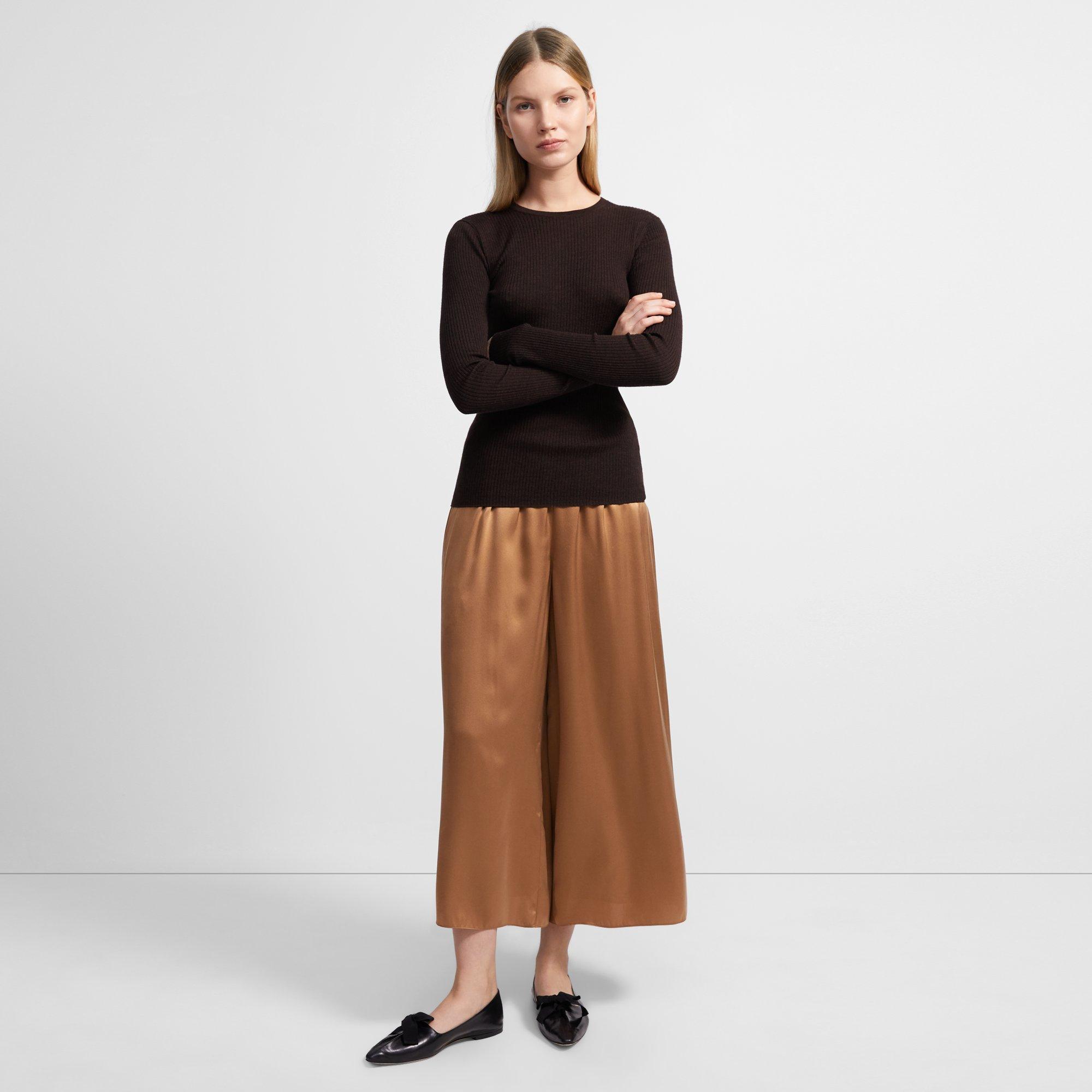 Pull-On Pant in Washed Satin