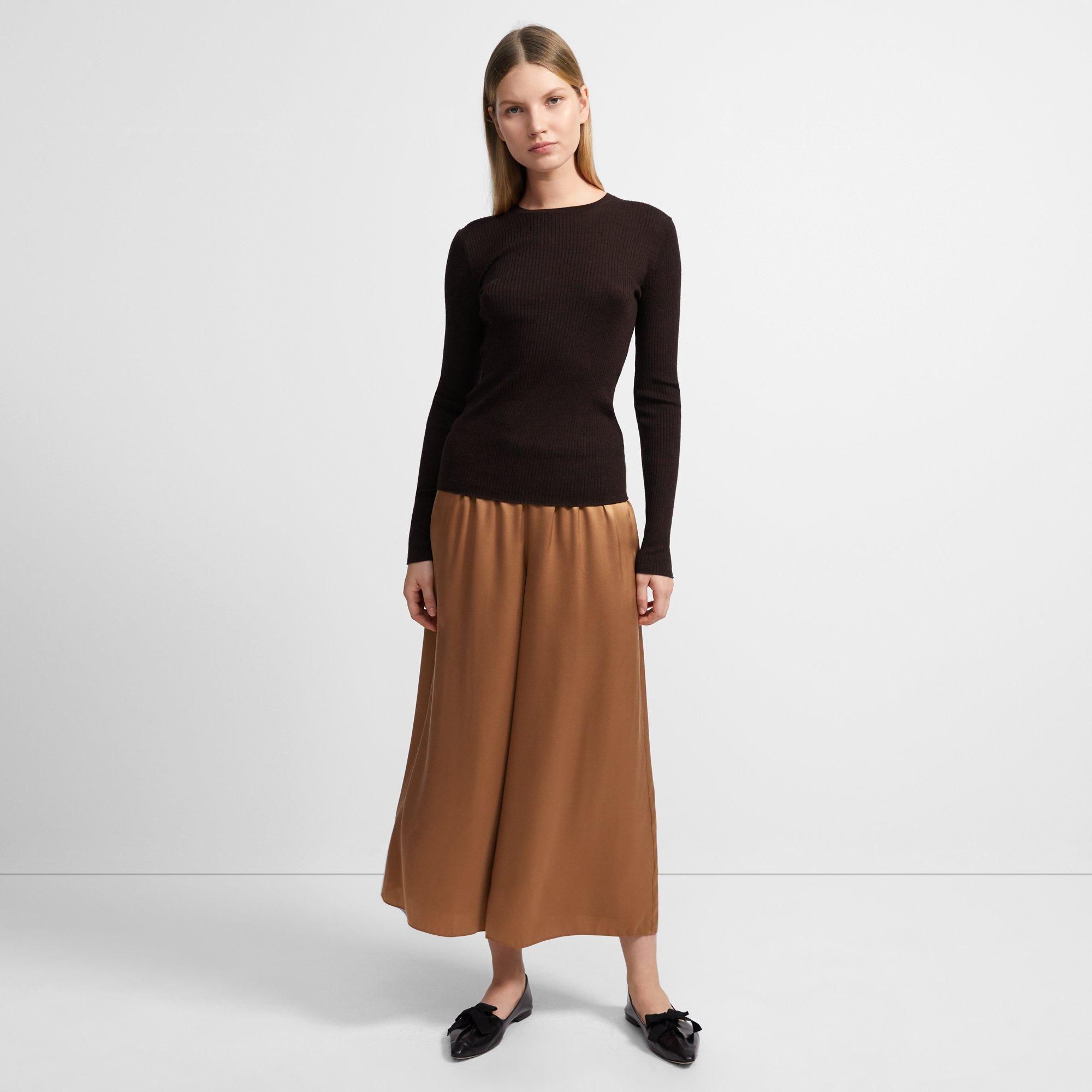 Pull-On Pant in Washed Satin
