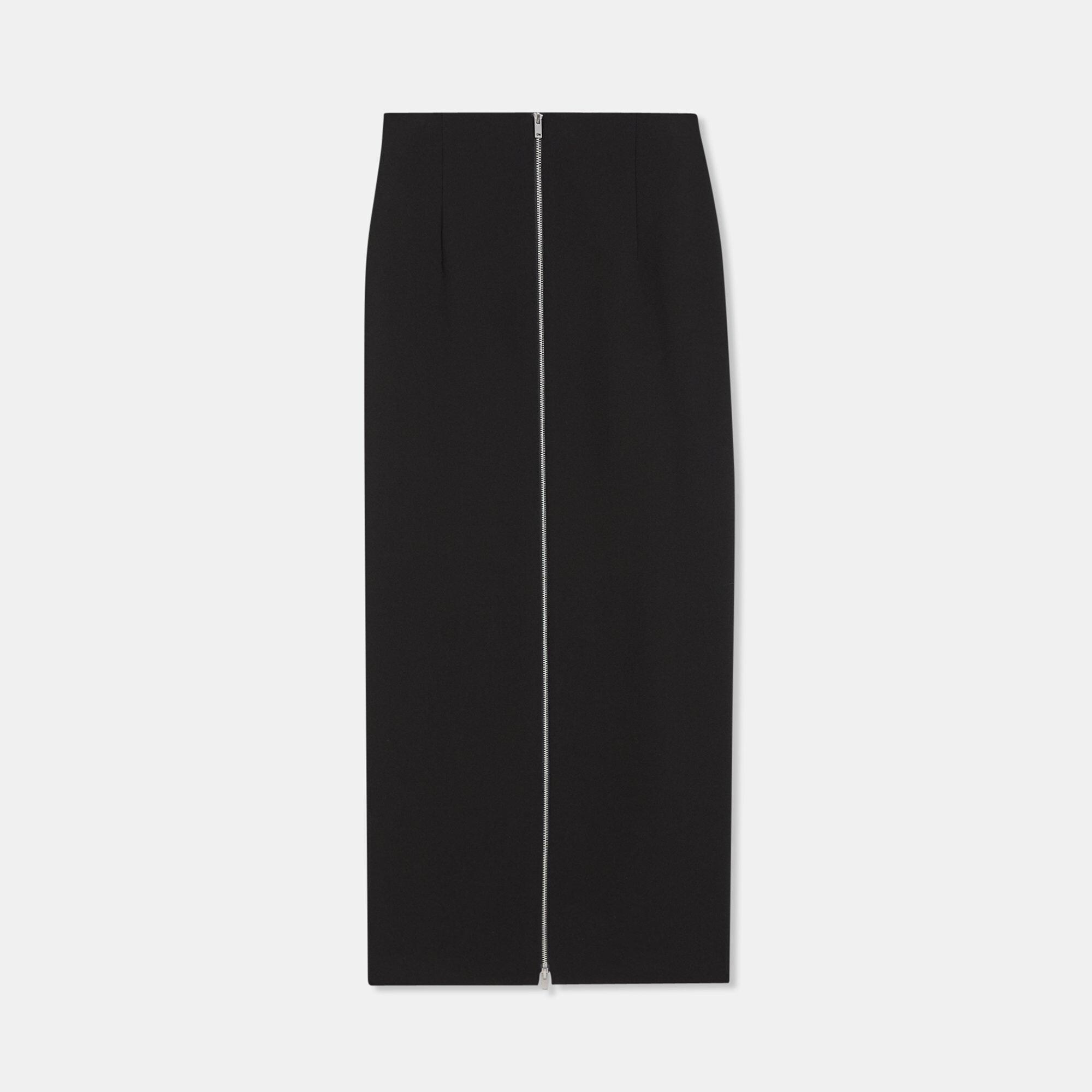 Zip Skirt in Crepe