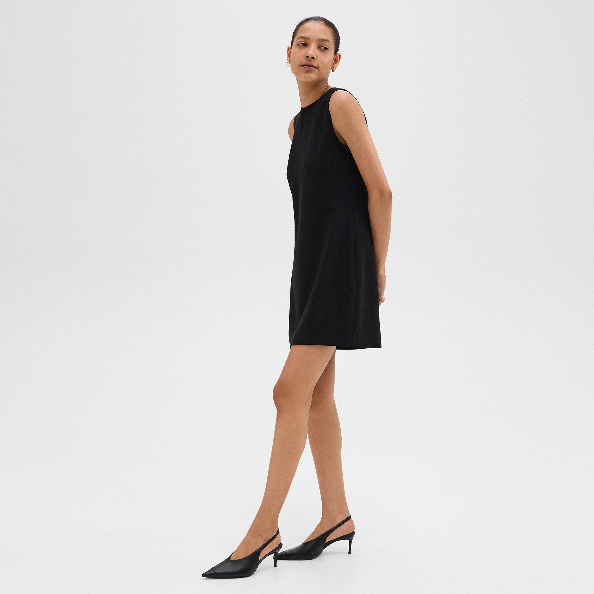 Black Admiral Crepe Shift Dress | Theory