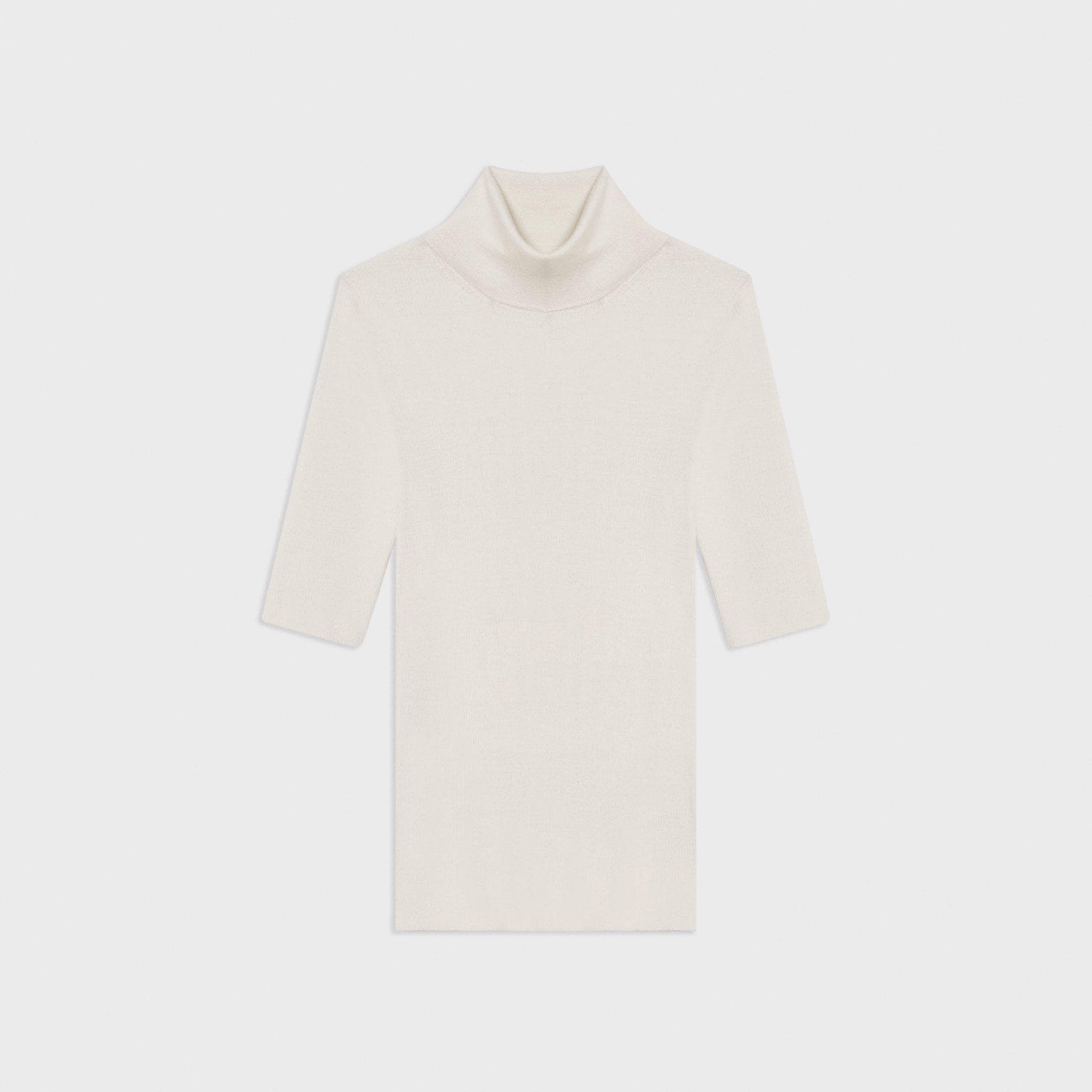 Leenda Short-Sleeve Turtleneck in Regal Wool