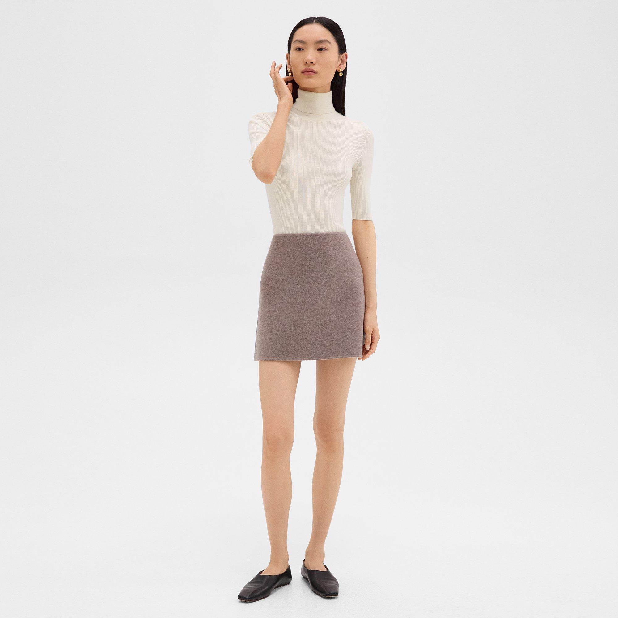 Leenda Short-Sleeve Turtleneck in Regal Wool