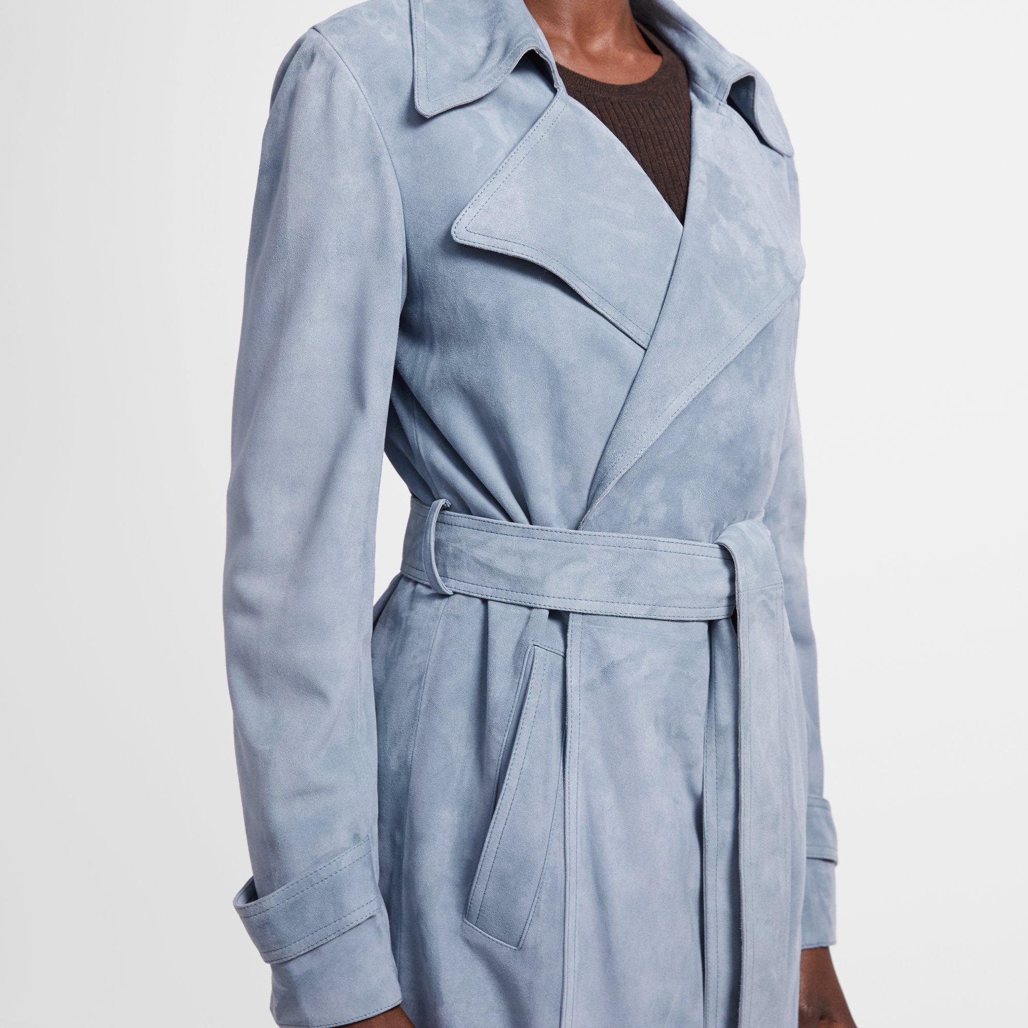 Oaklane Trench Coat in Suede