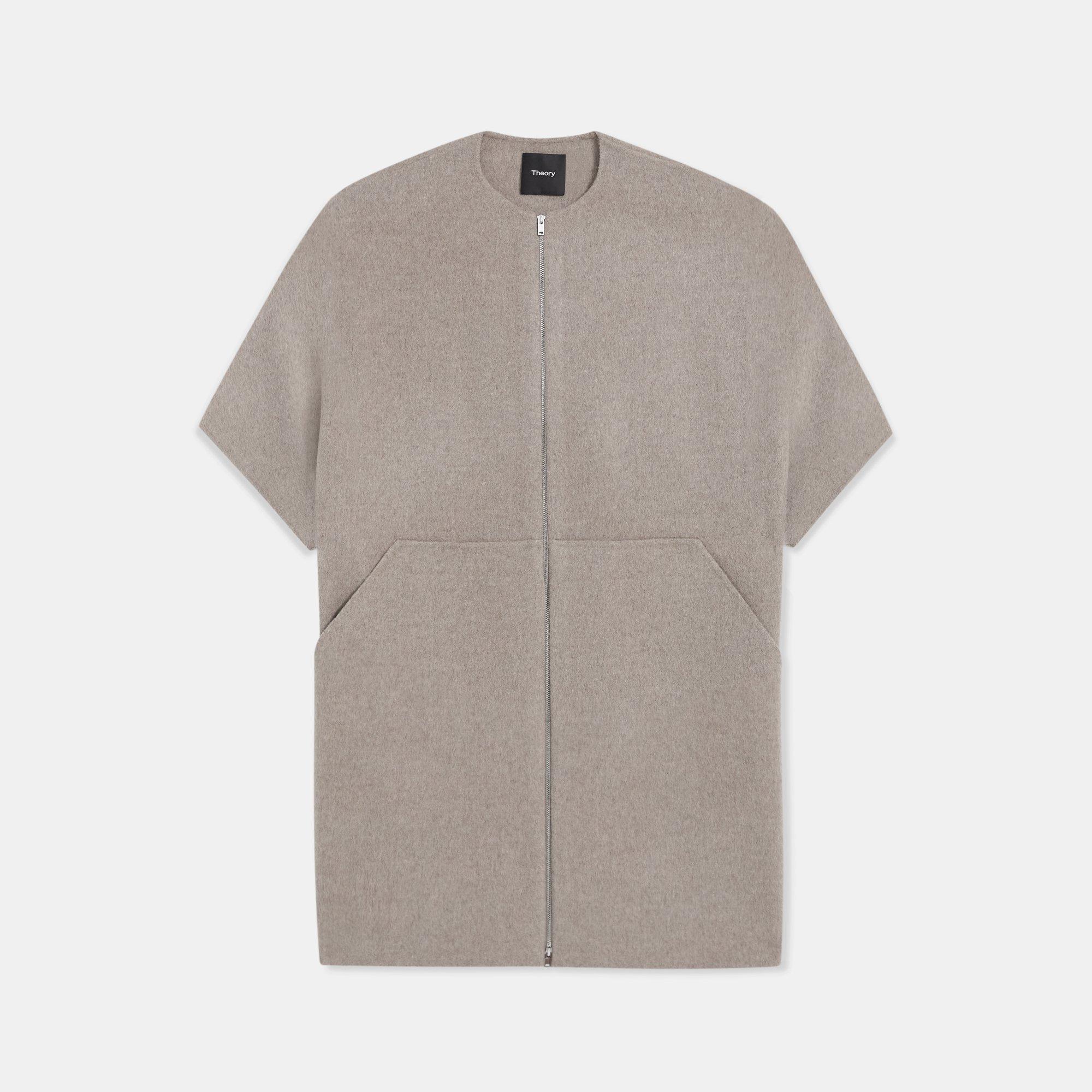 Theory wool outlet cashmere rounded coat