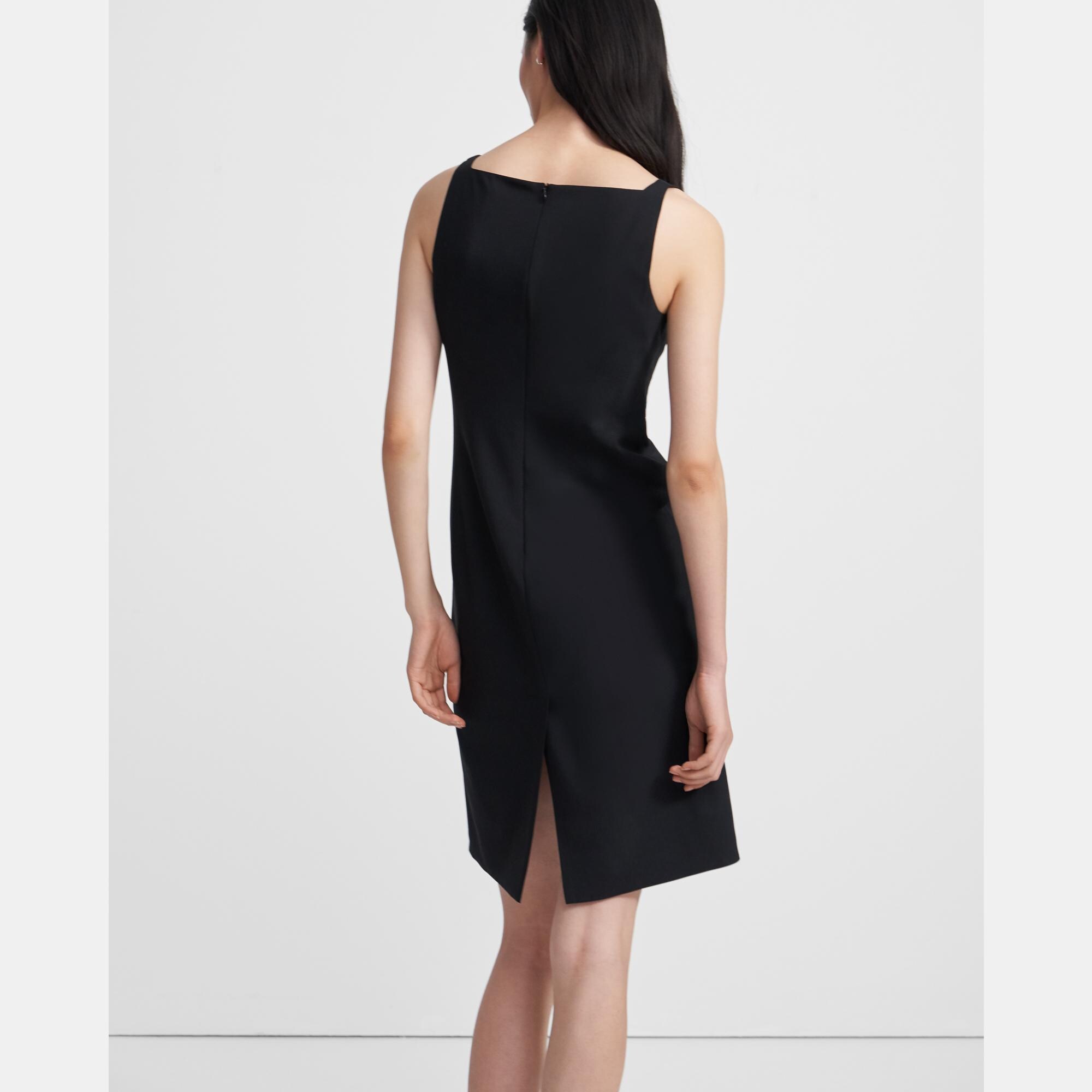 Square Neck Dress in Good Wool