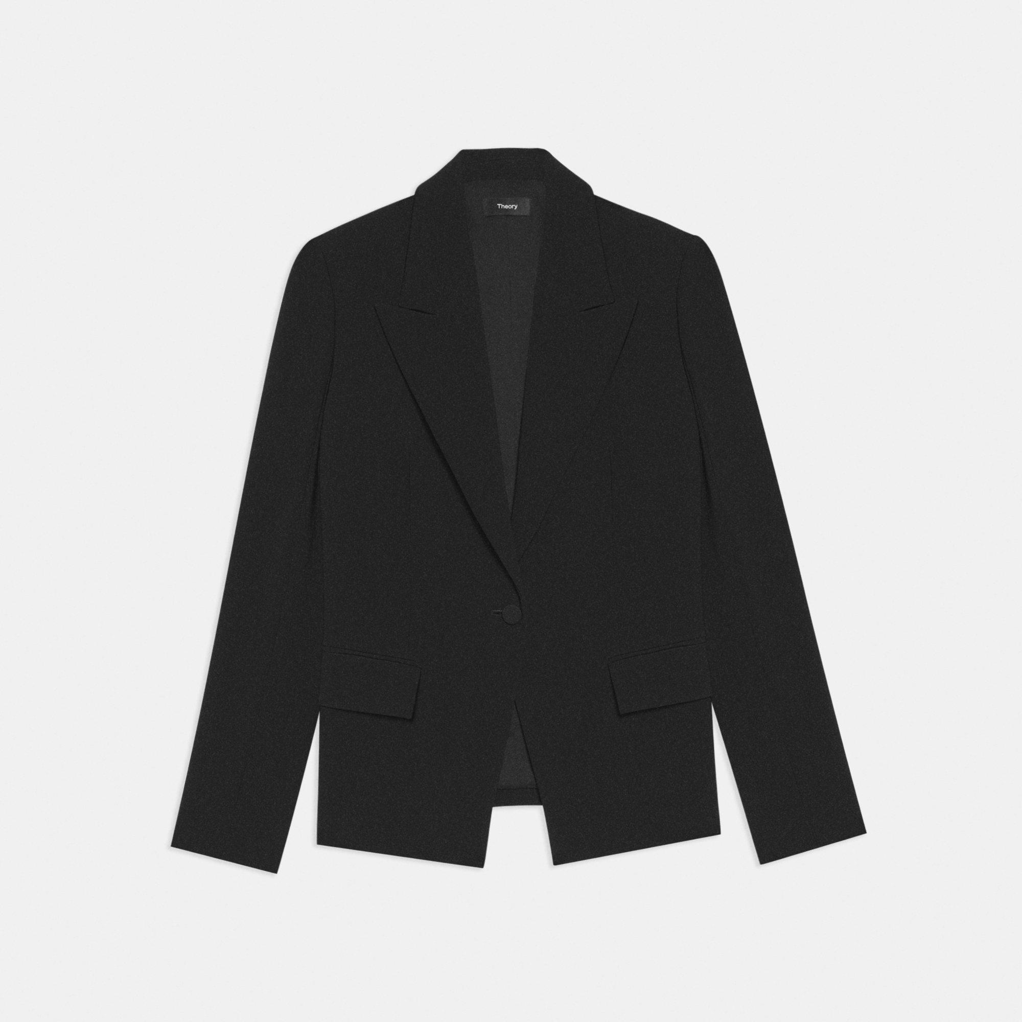 Blazer oblique en crêpe admiral