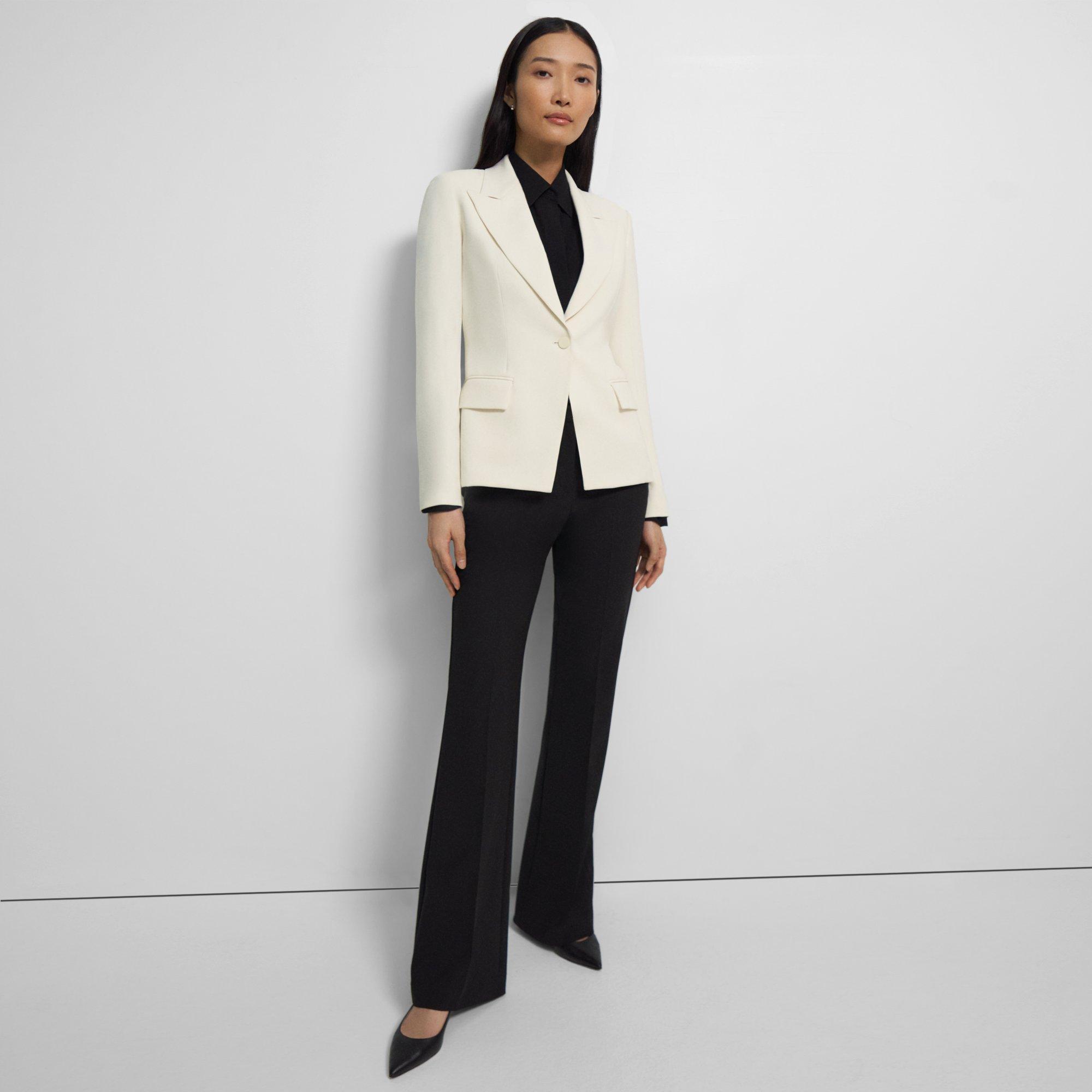 Blazers + Jackets  Theory Womens Staple Blazer in Admiral Crepe Rice •  Laencuadre