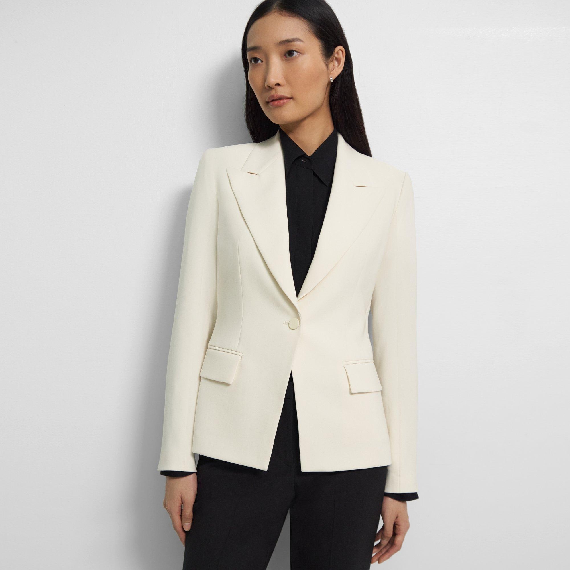 White Admiral Crepe Angled Blazer | Theory