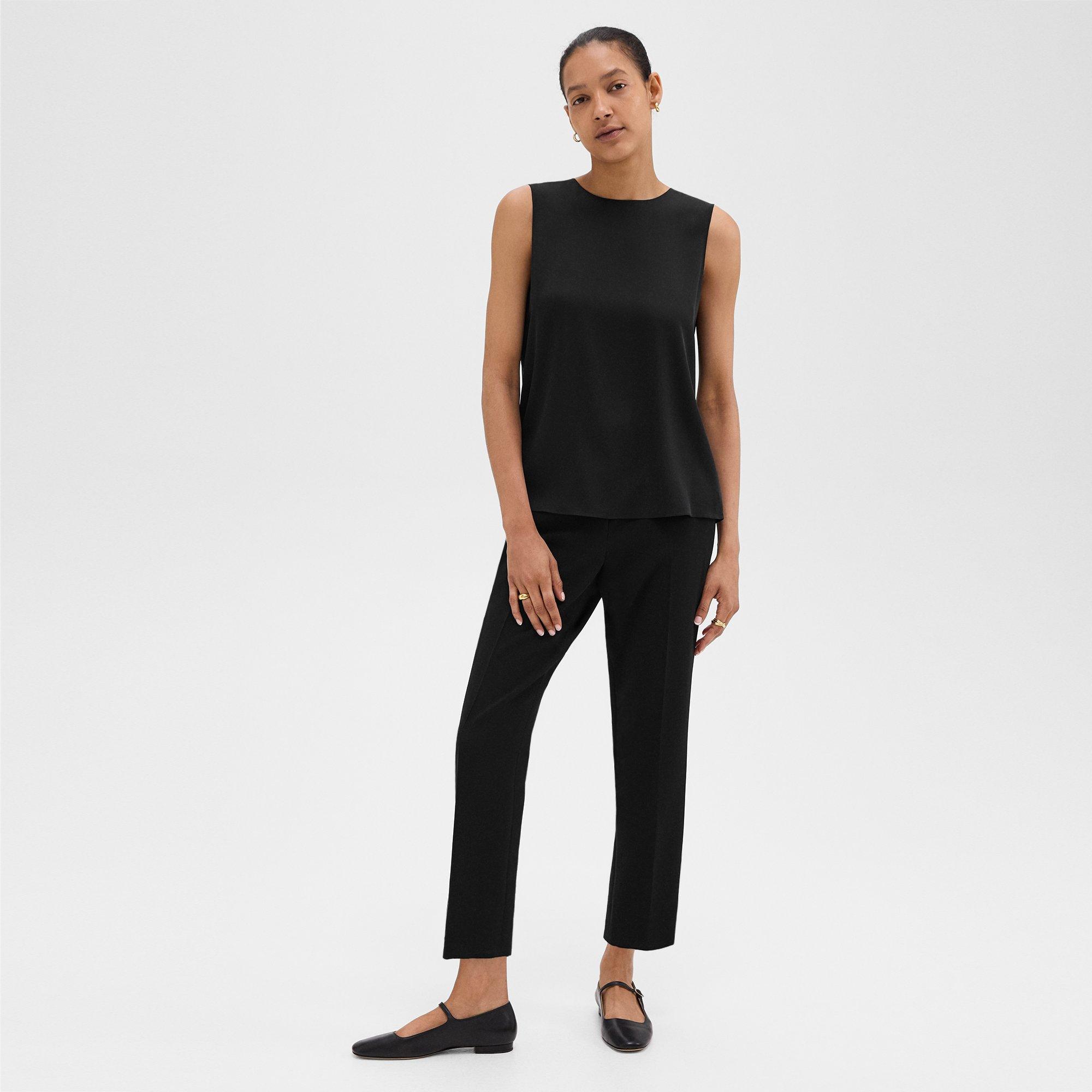 Treeca Pull-On Trousers in Admiral Crepe