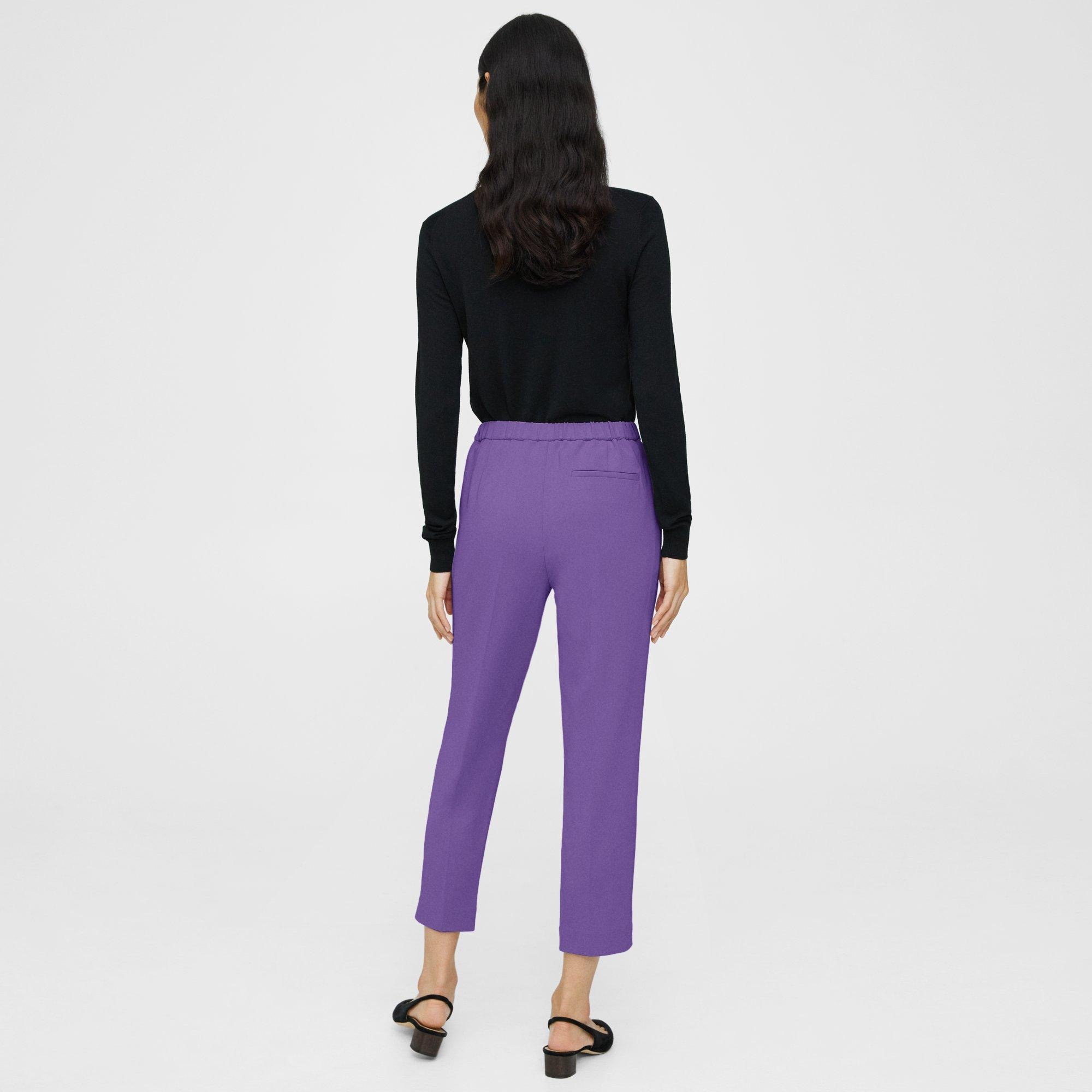 Treeca Pull-On Trousers in Admiral Crepe
