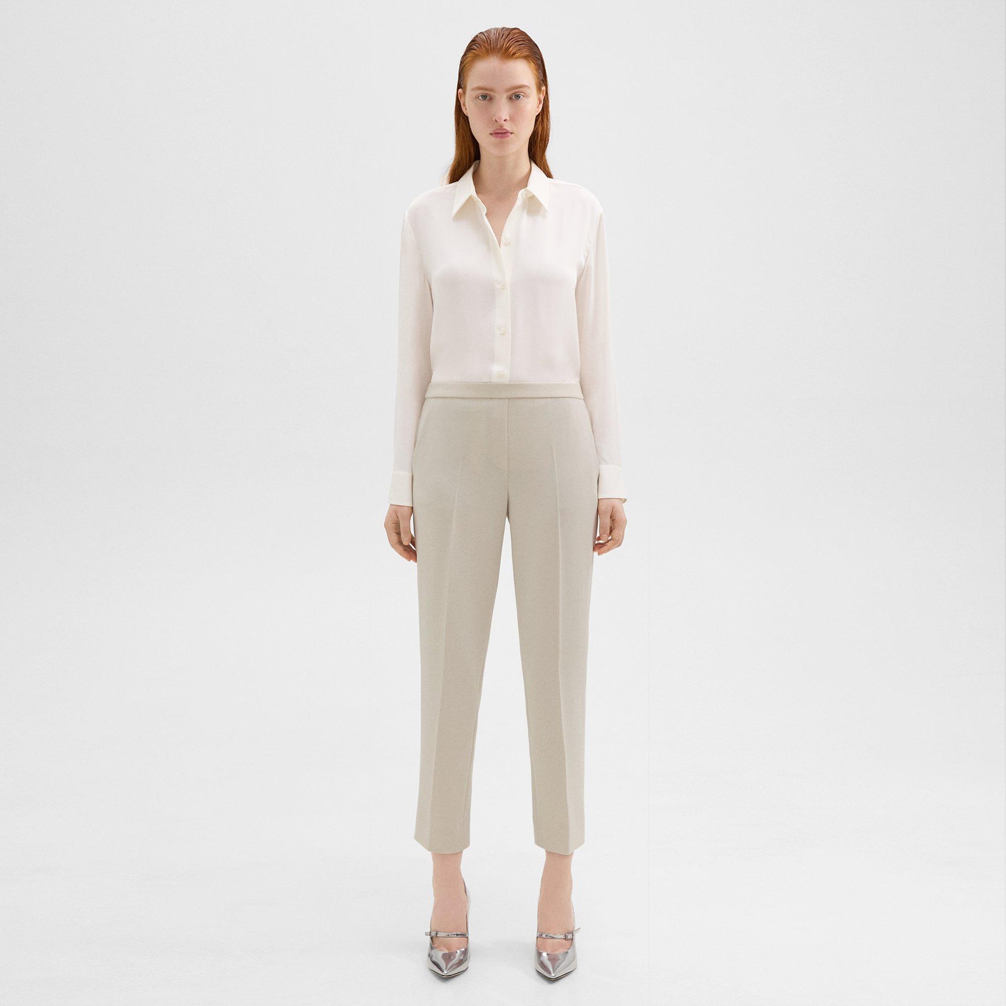 Treeca Pull-On Trousers in Admiral Crepe