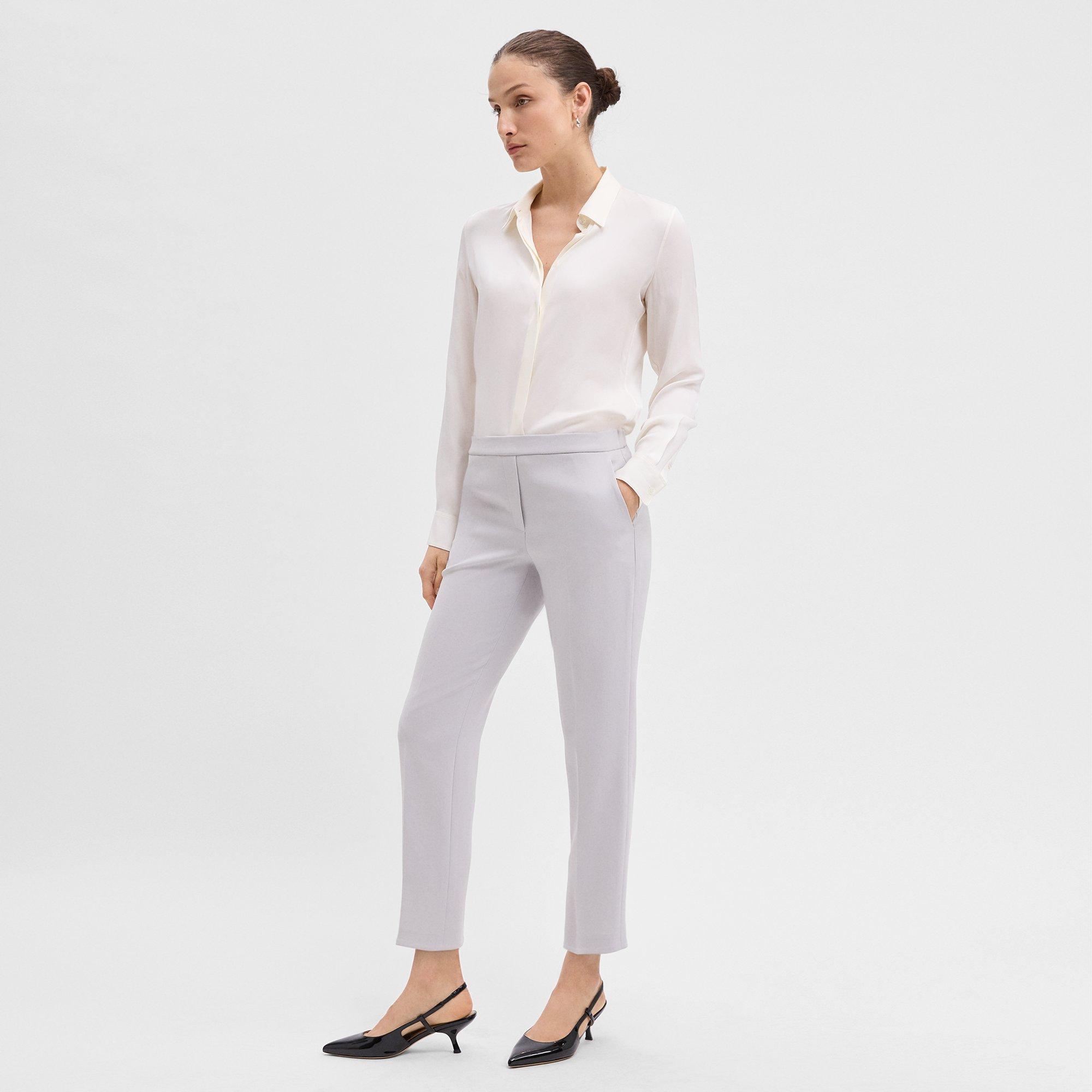 Treeca Pull-On Trousers in Admiral Crepe