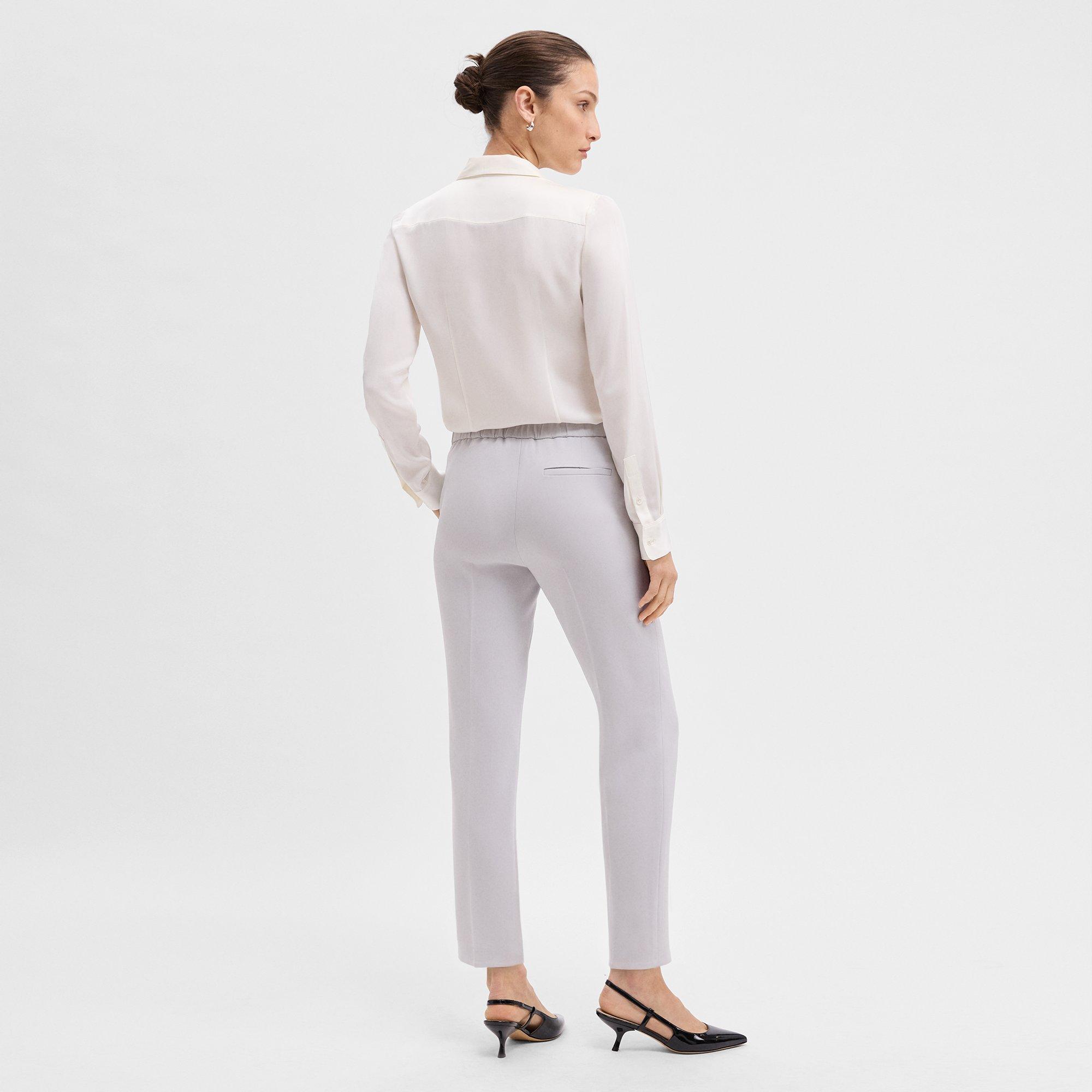 Treeca Pull-On Trousers in Admiral Crepe