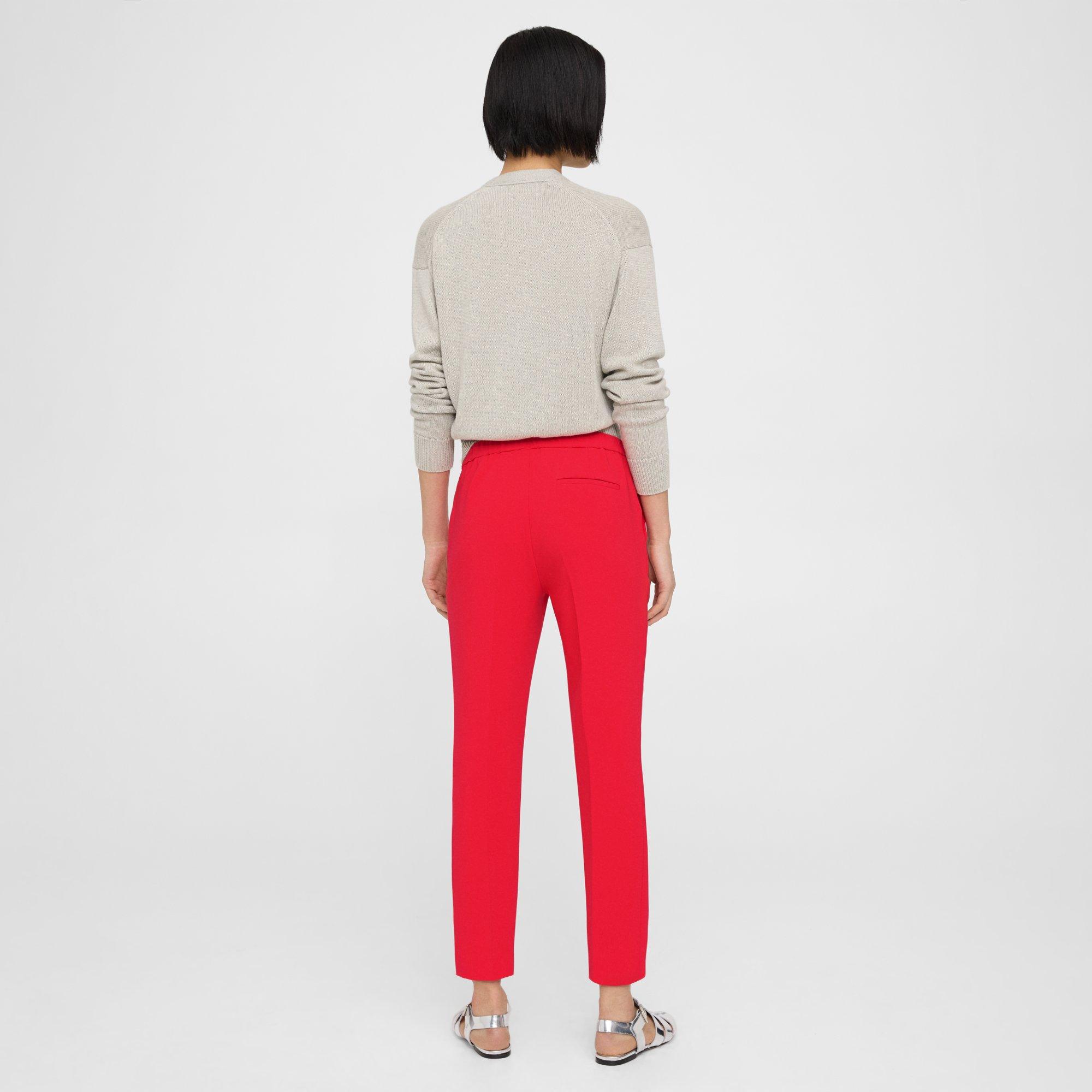 Red Admiral Crepe Treeca Pull-On Pant | Theory