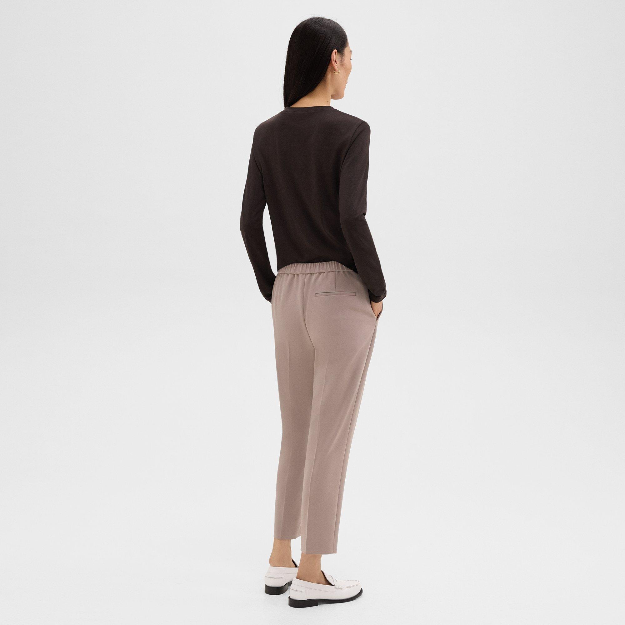 Treeca Pull-On Trousers in Admiral Crepe