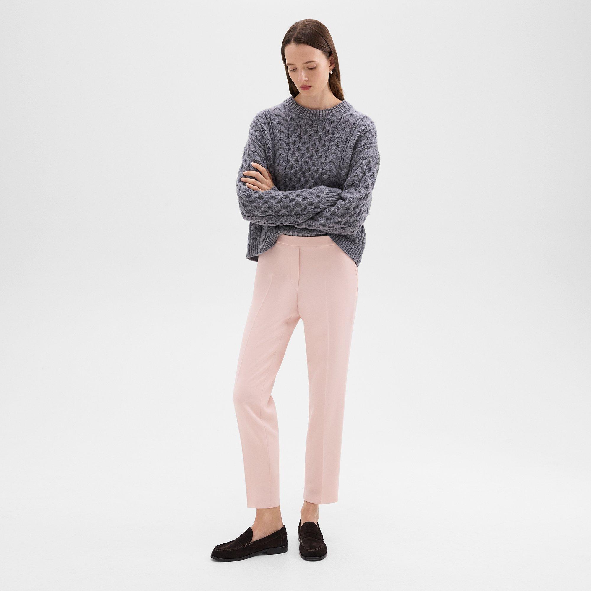 Treeca Pull-On Trousers in Admiral Crepe