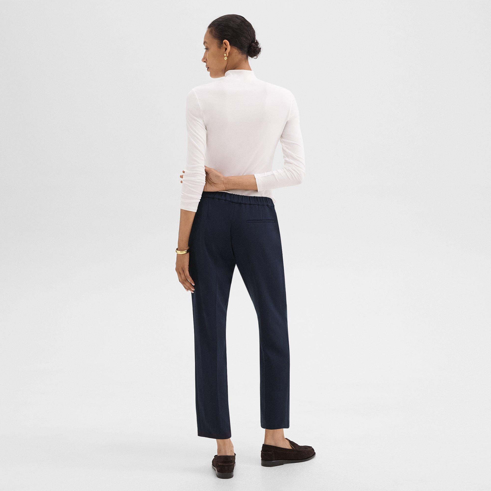 Treeca Pull-On Trouser in Admiral Crepe