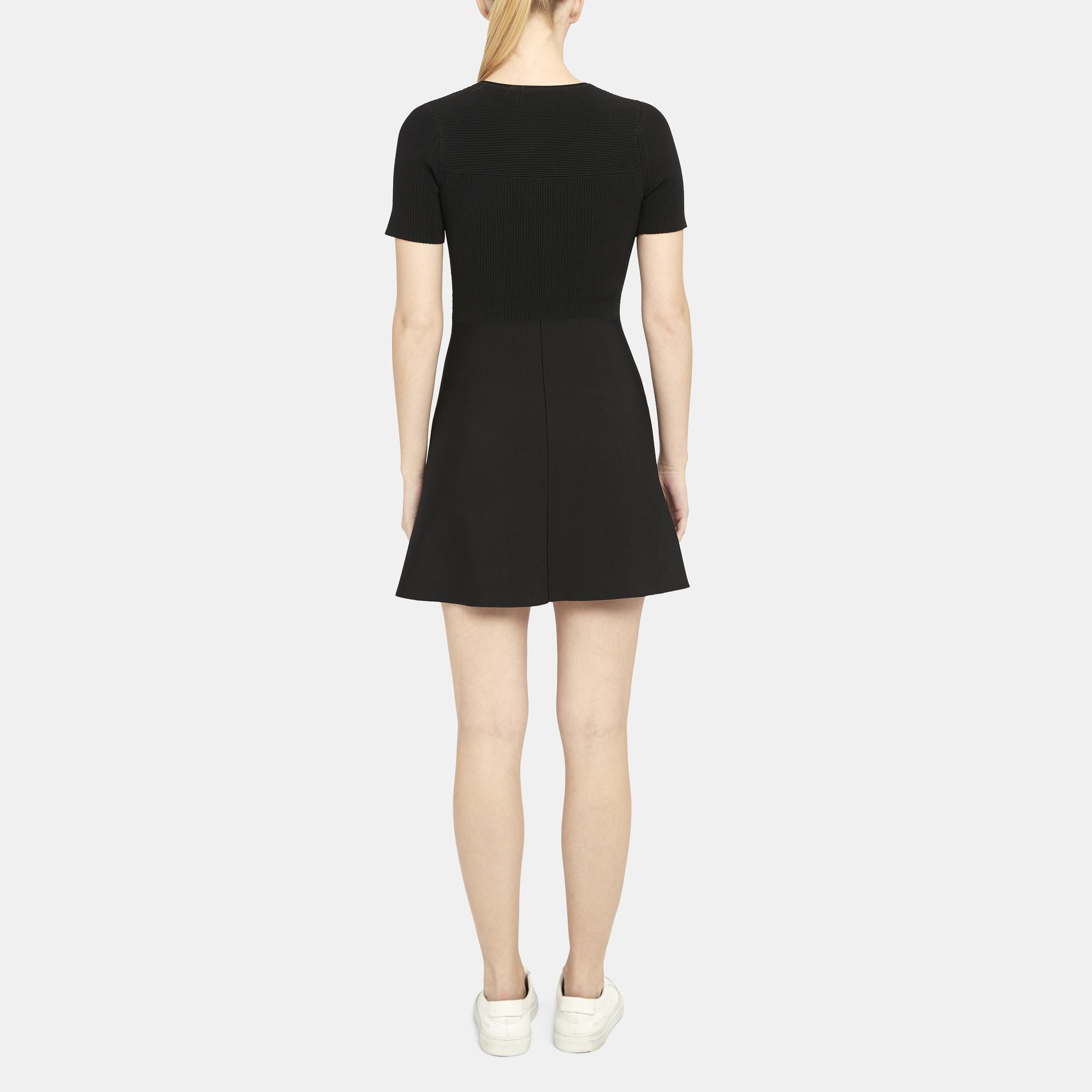 Flare Dress in Ottoman Knit