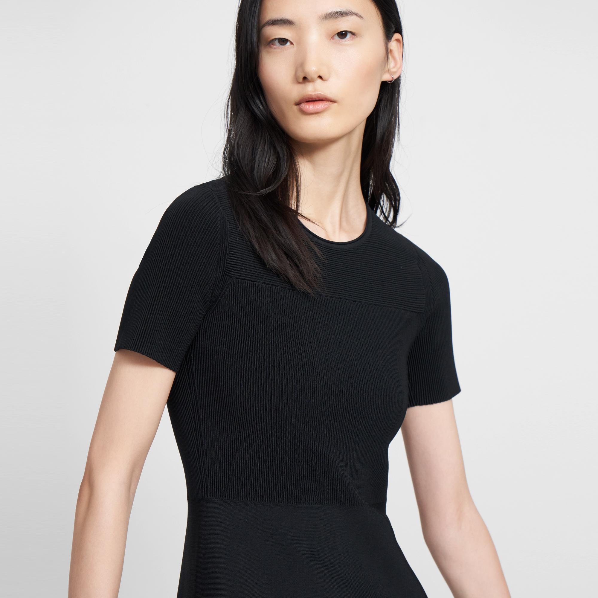 Flare Dress in Ottoman Knit