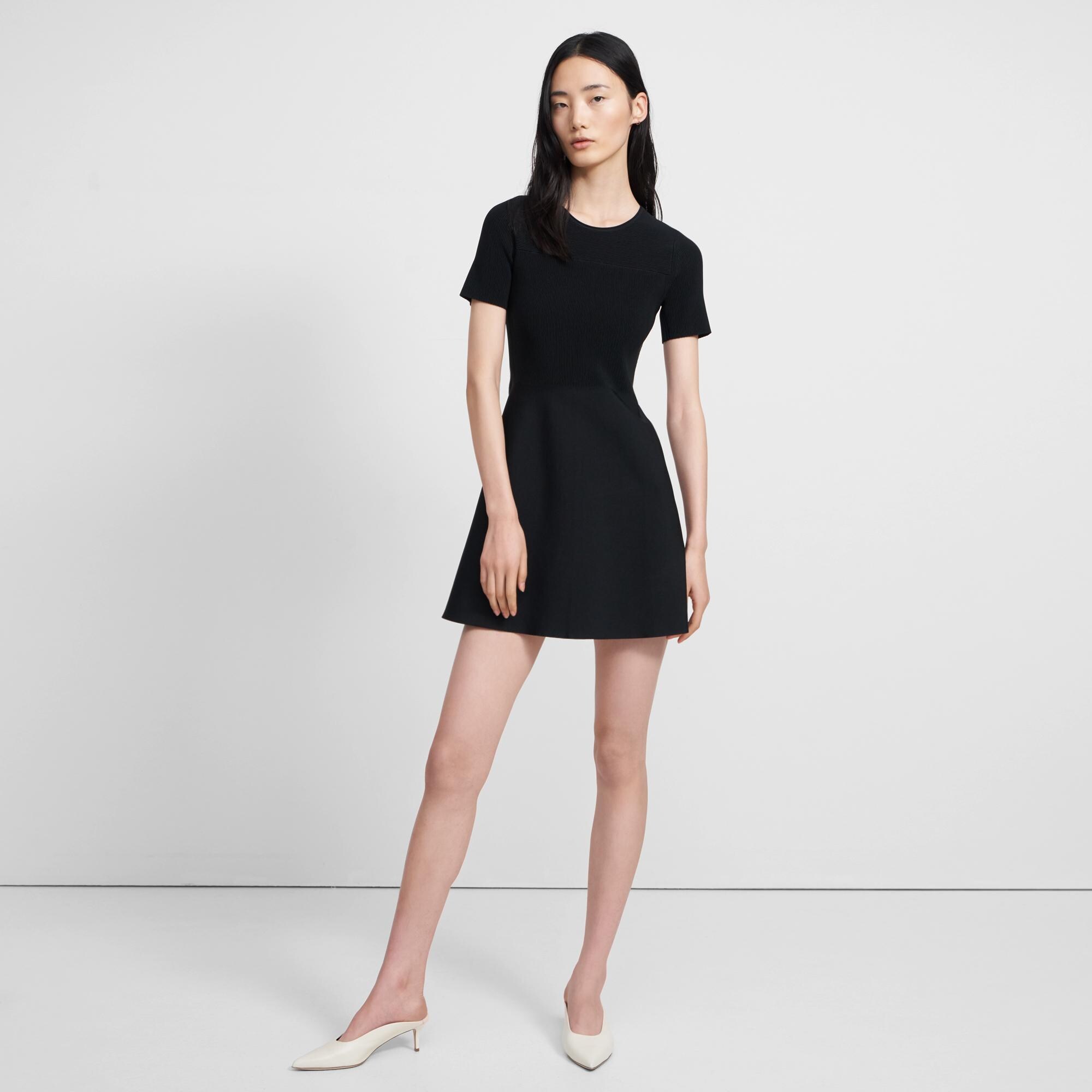 Flare Dress in Ottoman Knit