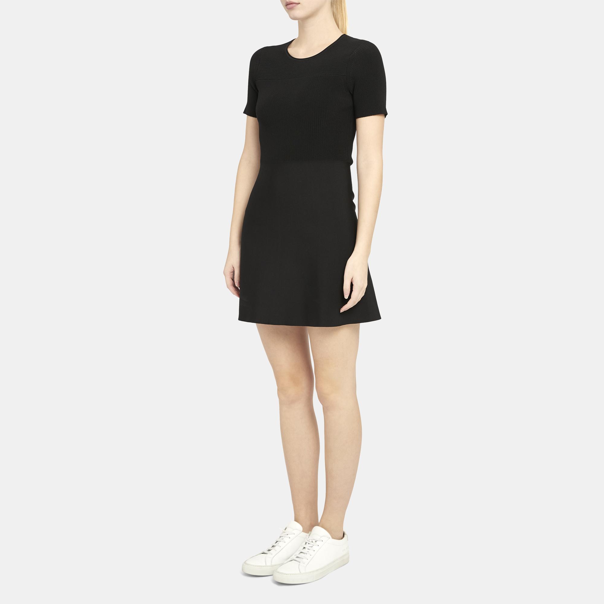 Flare Dress in Ottoman Knit