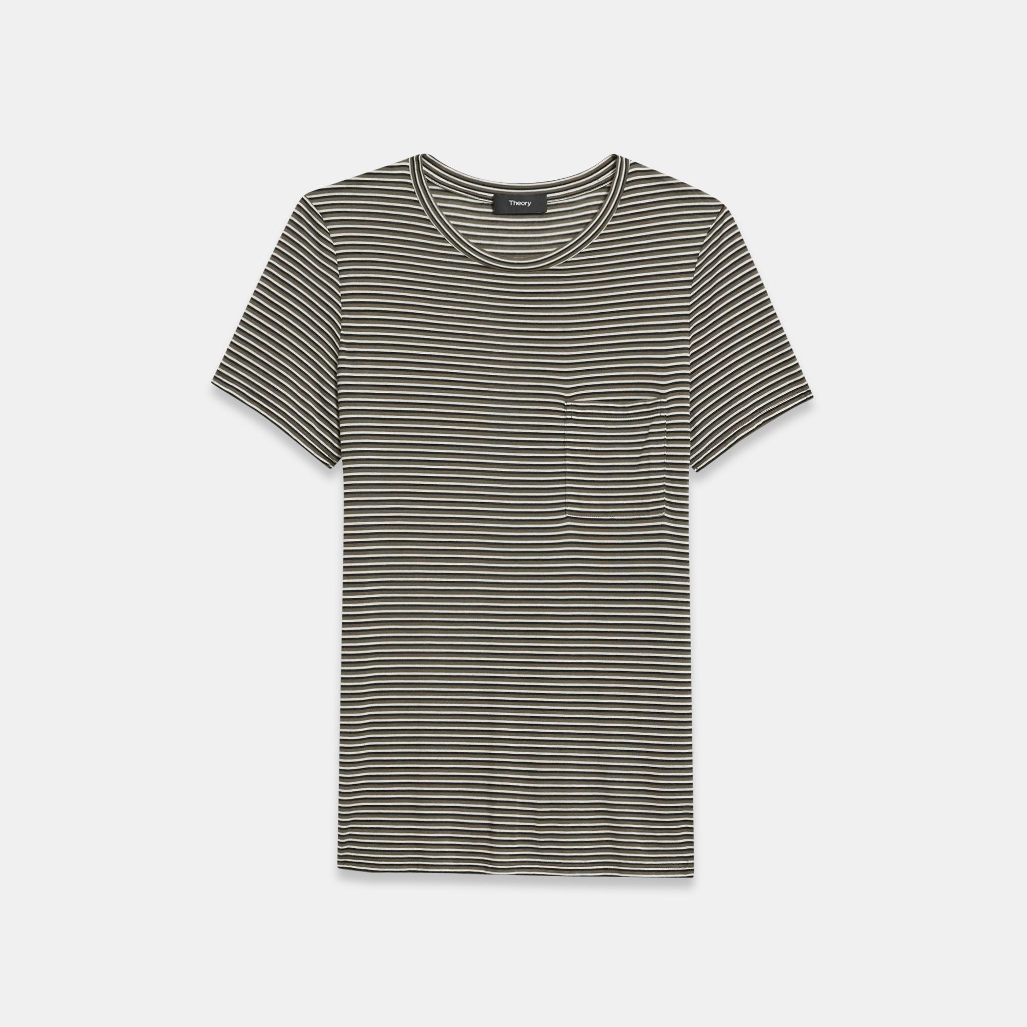 Easy Pocket Tee in Striped Jersey