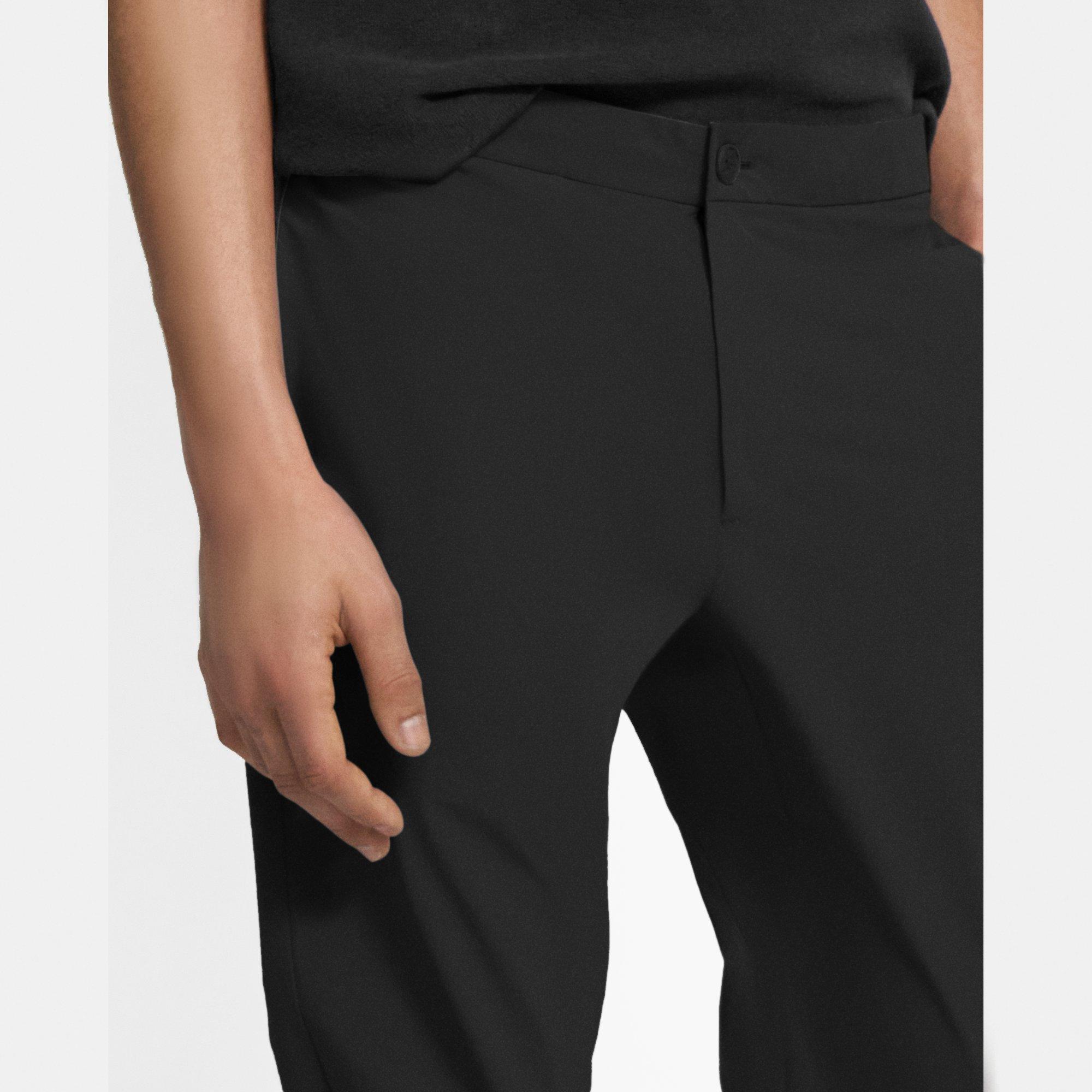 Straight Drawstring Pant in Paper Nylon