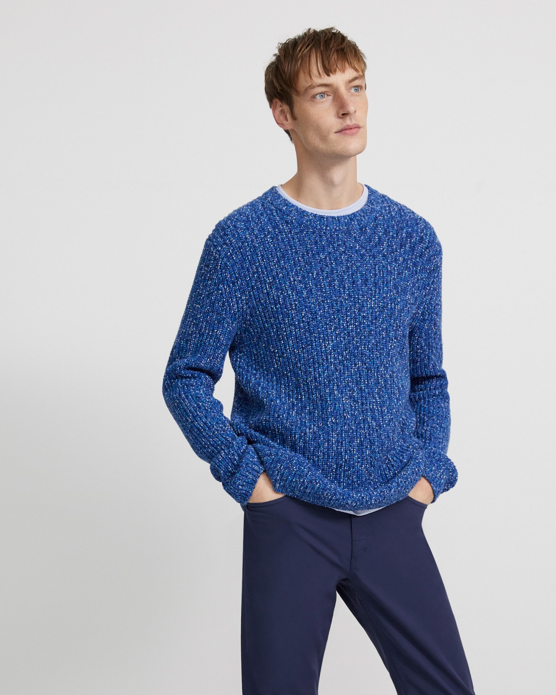 Crewneck Sweater in Speckled Cotton