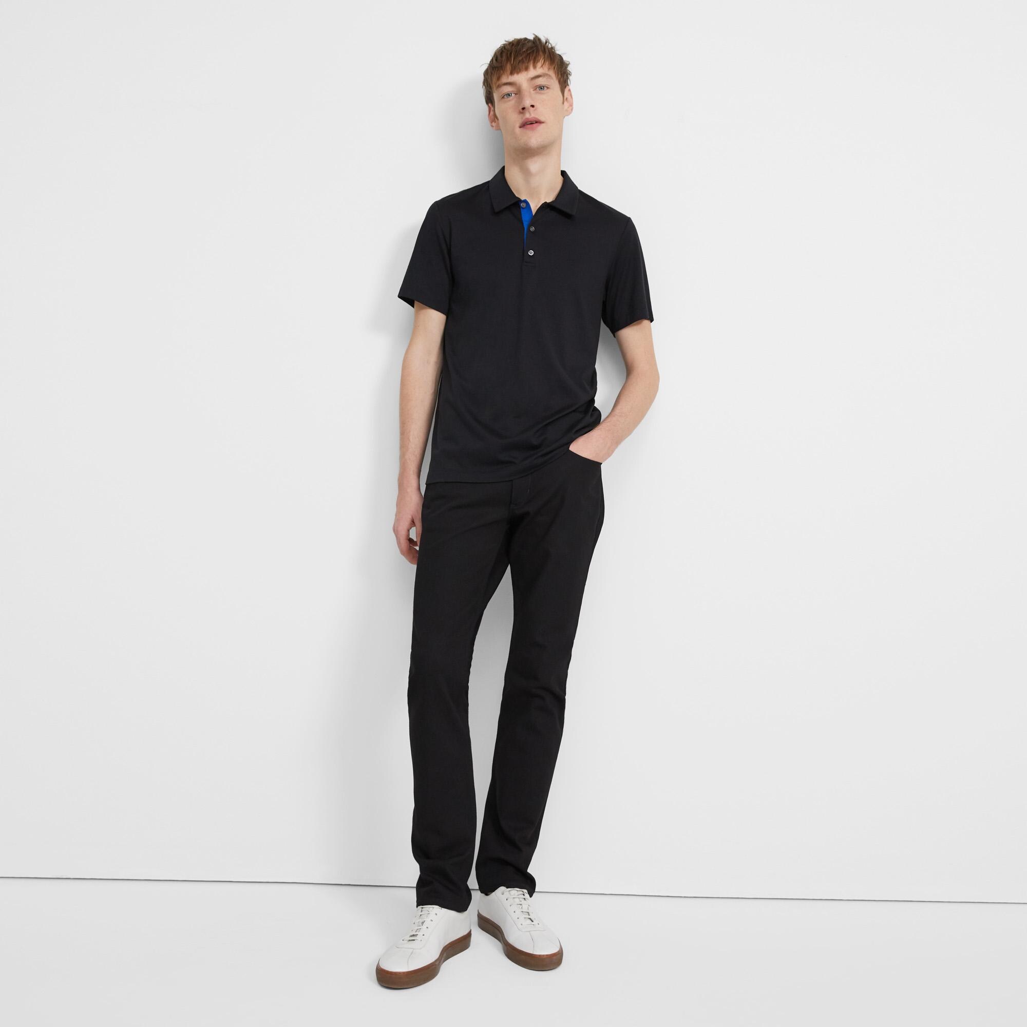 Polo Shirt in Silk-Cotton