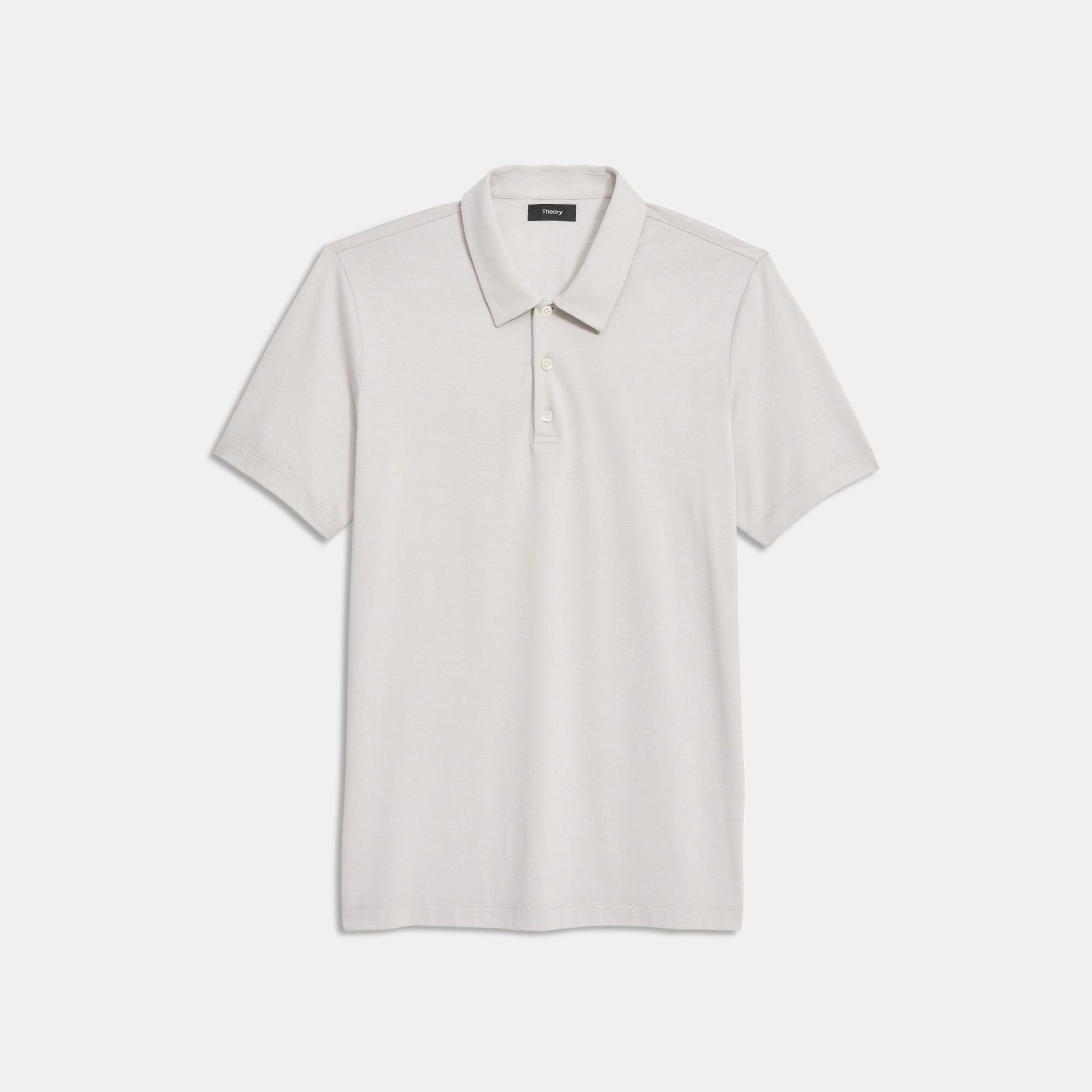 Polo Shirt in Silk-Cotton