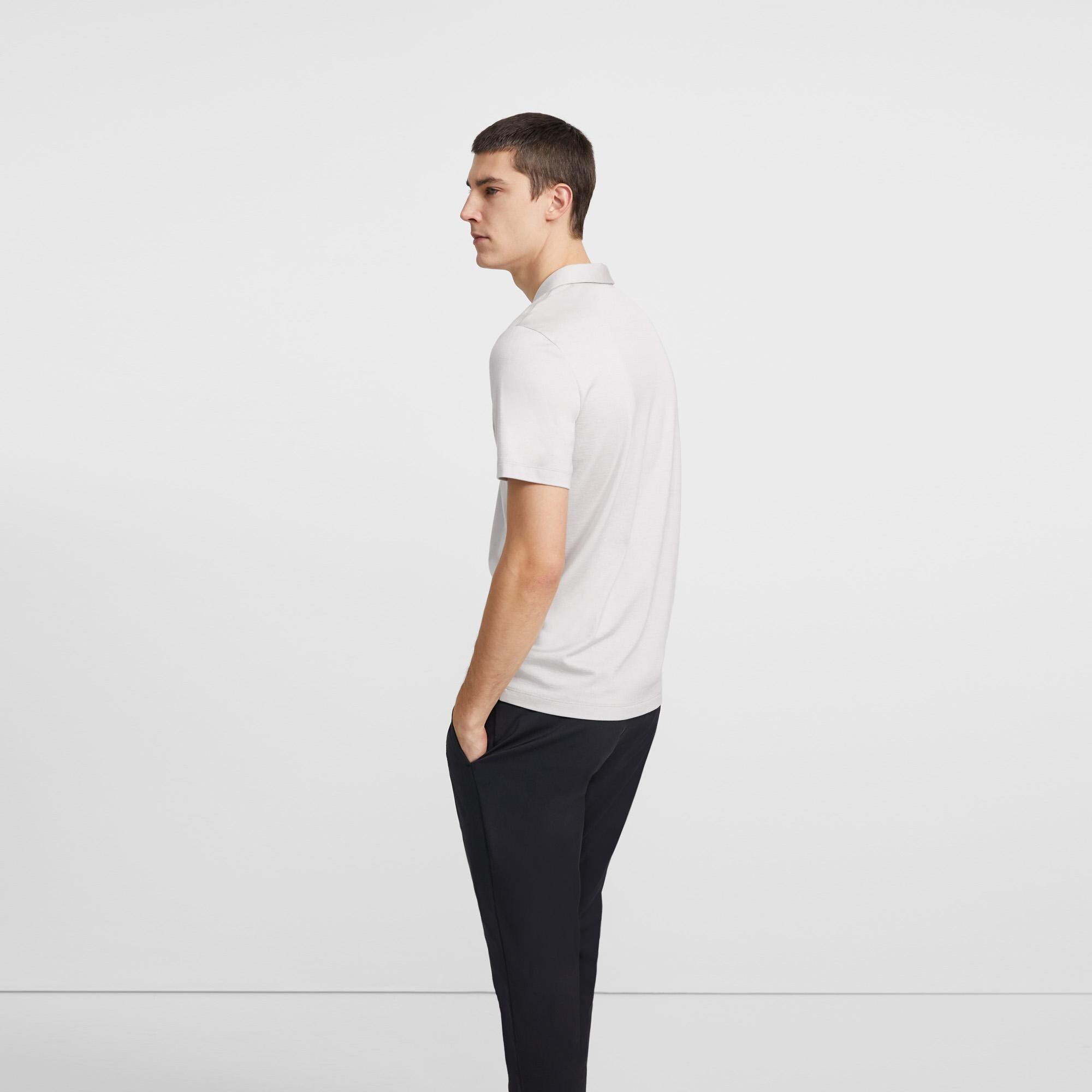 Polo Shirt in Silk-Cotton