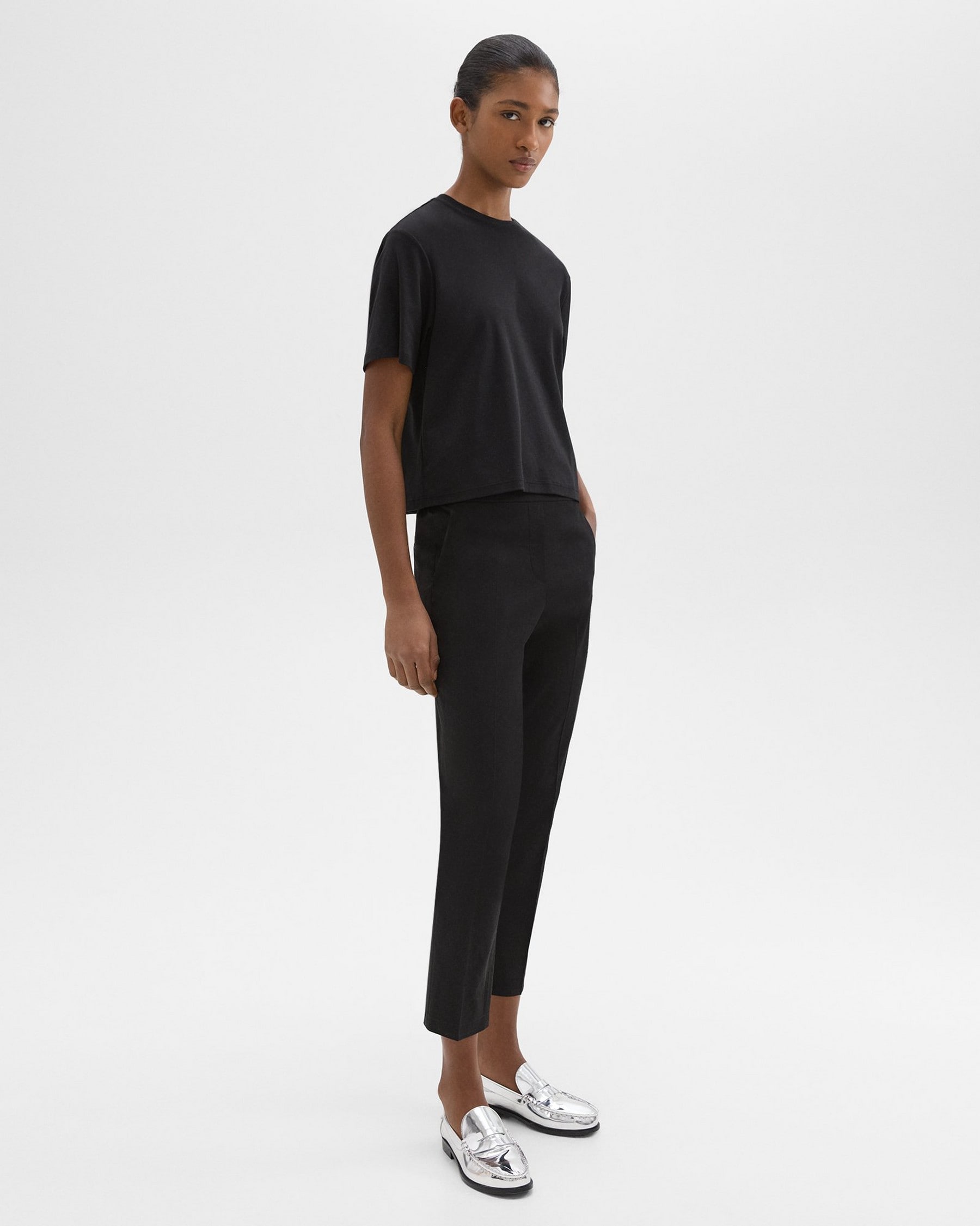 Treeca Pull-On Pant in Good Linen | Theory