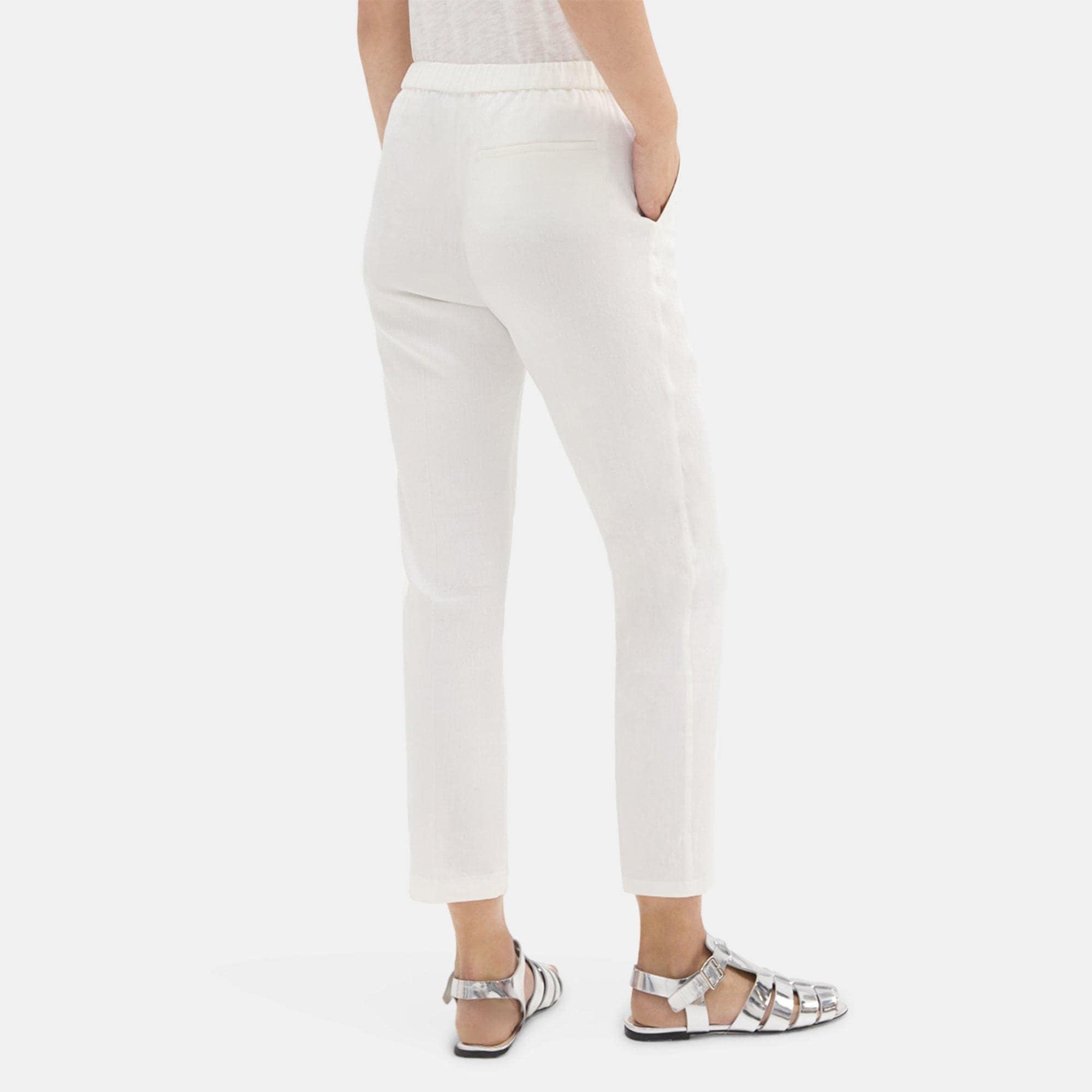 Treeca Pull-On Trousers in Good Linen