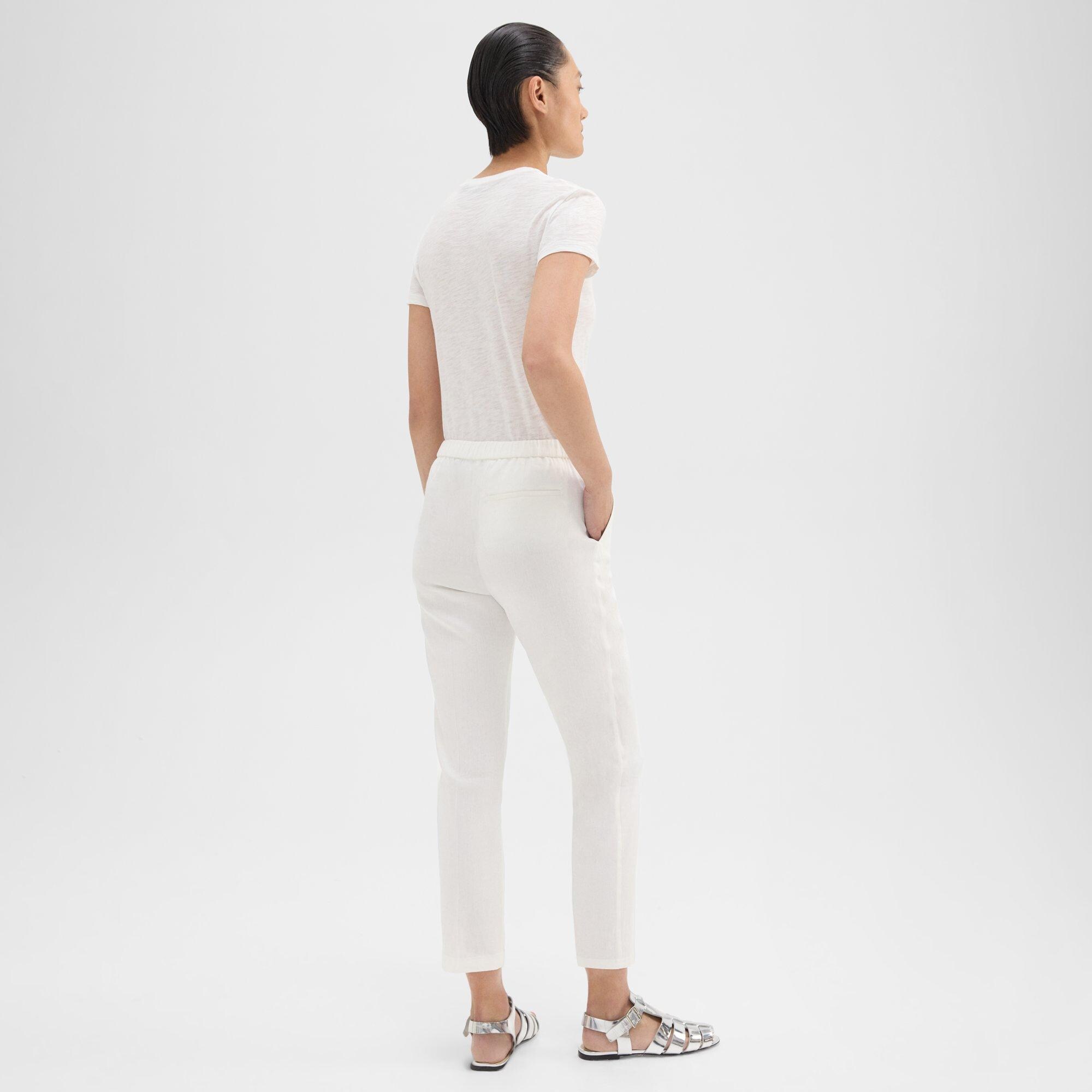 Treeca Pull-On Trousers in Good Linen