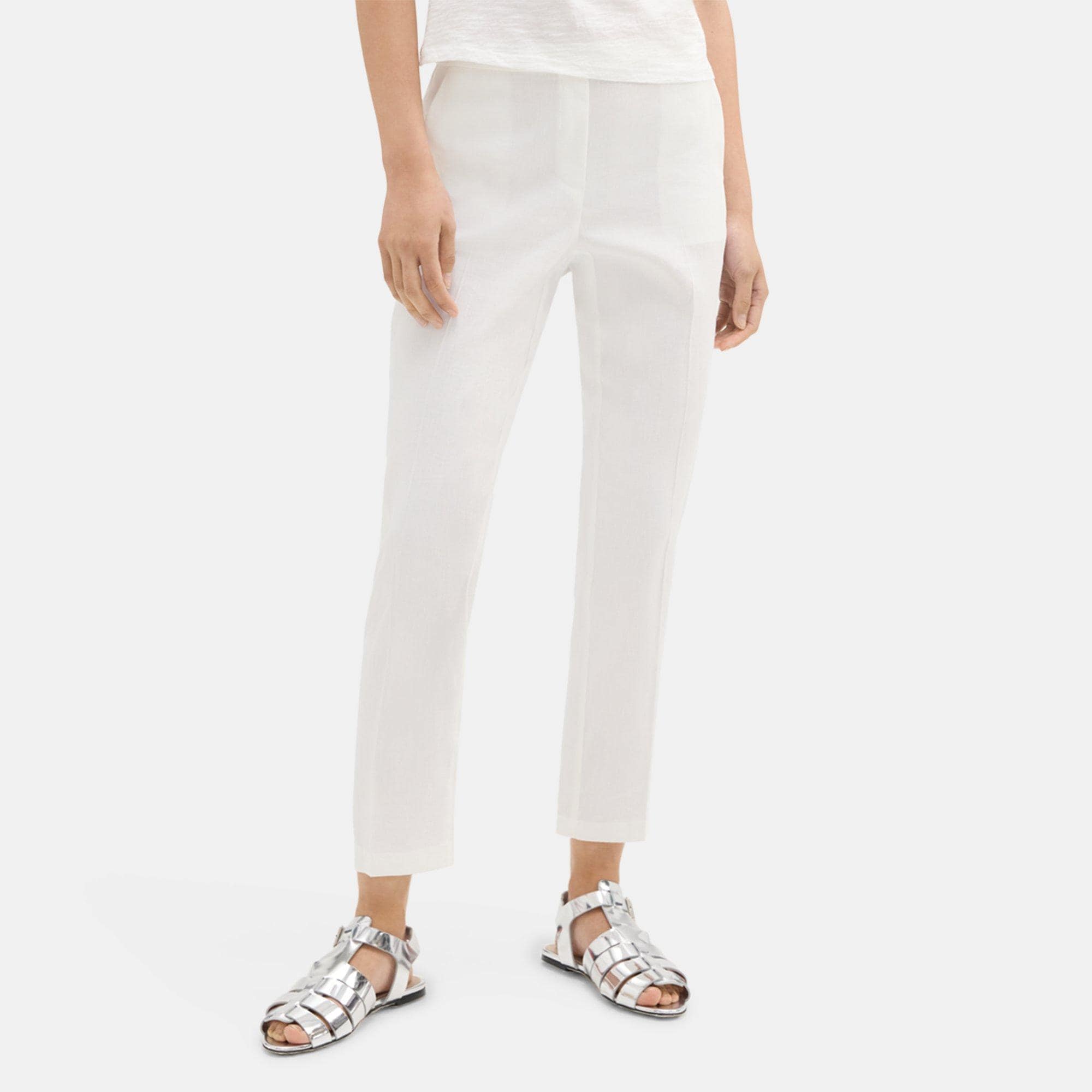 Treeca Pull-On Trousers in Good Linen