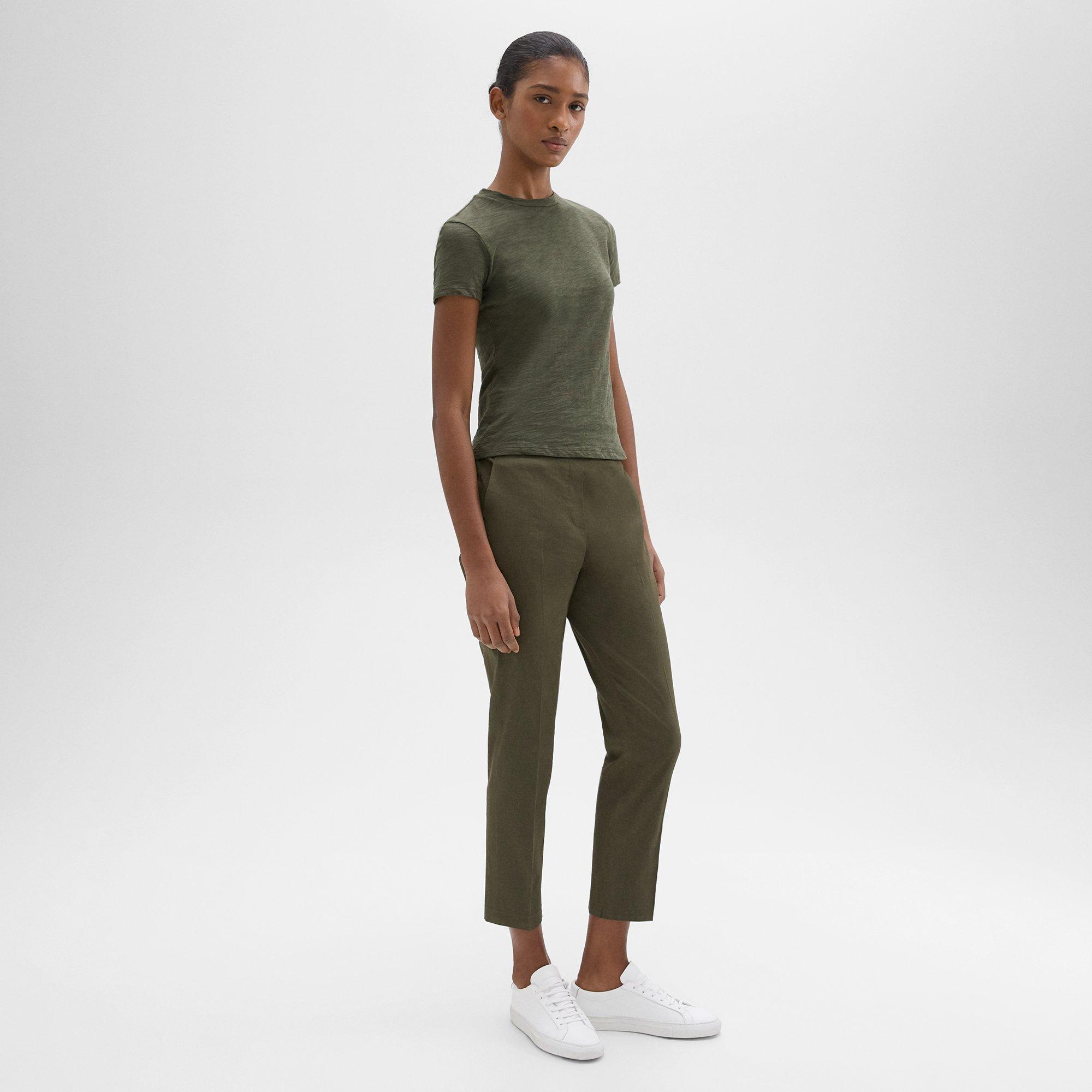 The Canvas Organic Cotton Pull-On Pant Forest Green – Everlane