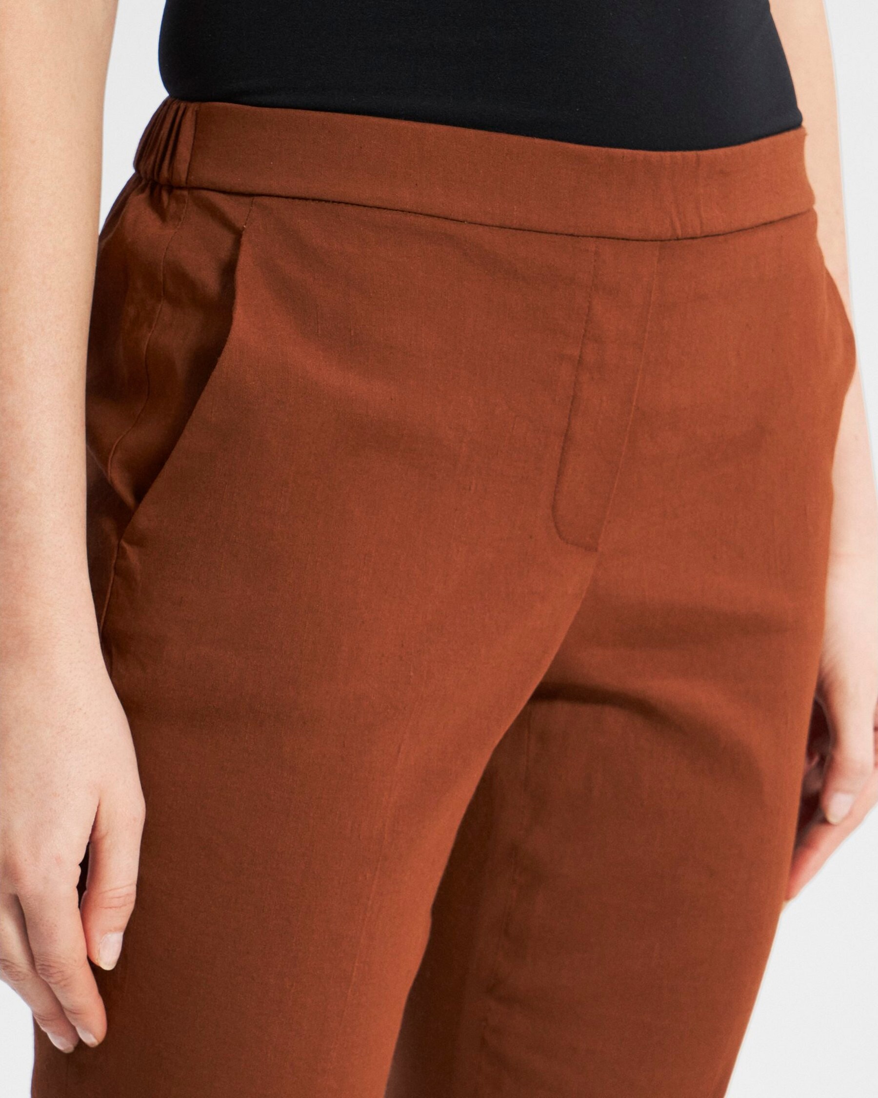 Pantalon Treeca à taille élastique en Good Linen