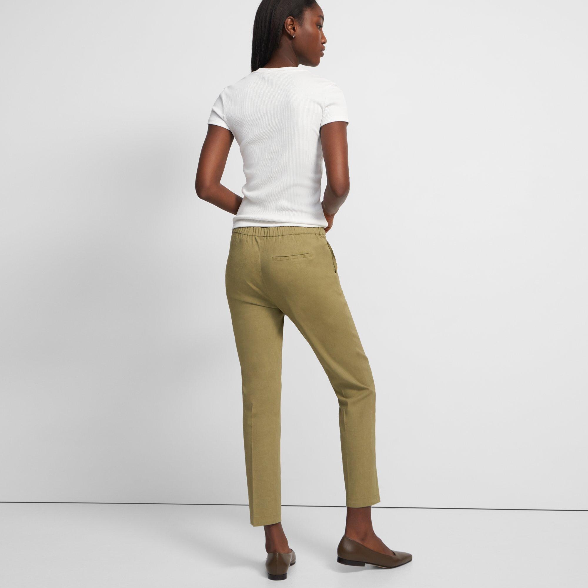 Pantalon Treeca à taille élastique en Good Linen